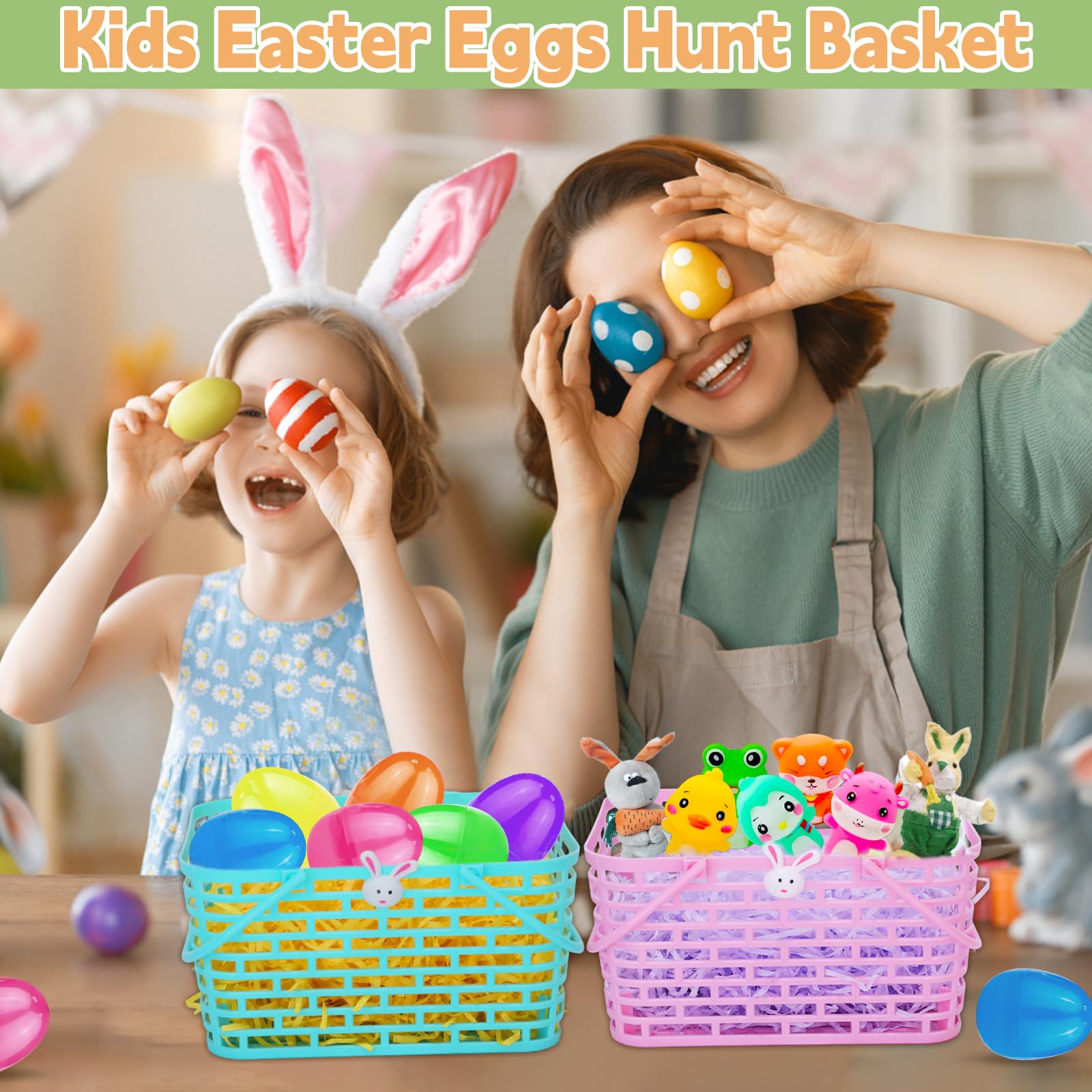 Foto 6 pulgar | Paquete De 6 Cestas De Pascua Turnmeon Con Césped Para Niños Pequeños De Plástico - Venta Internacional.