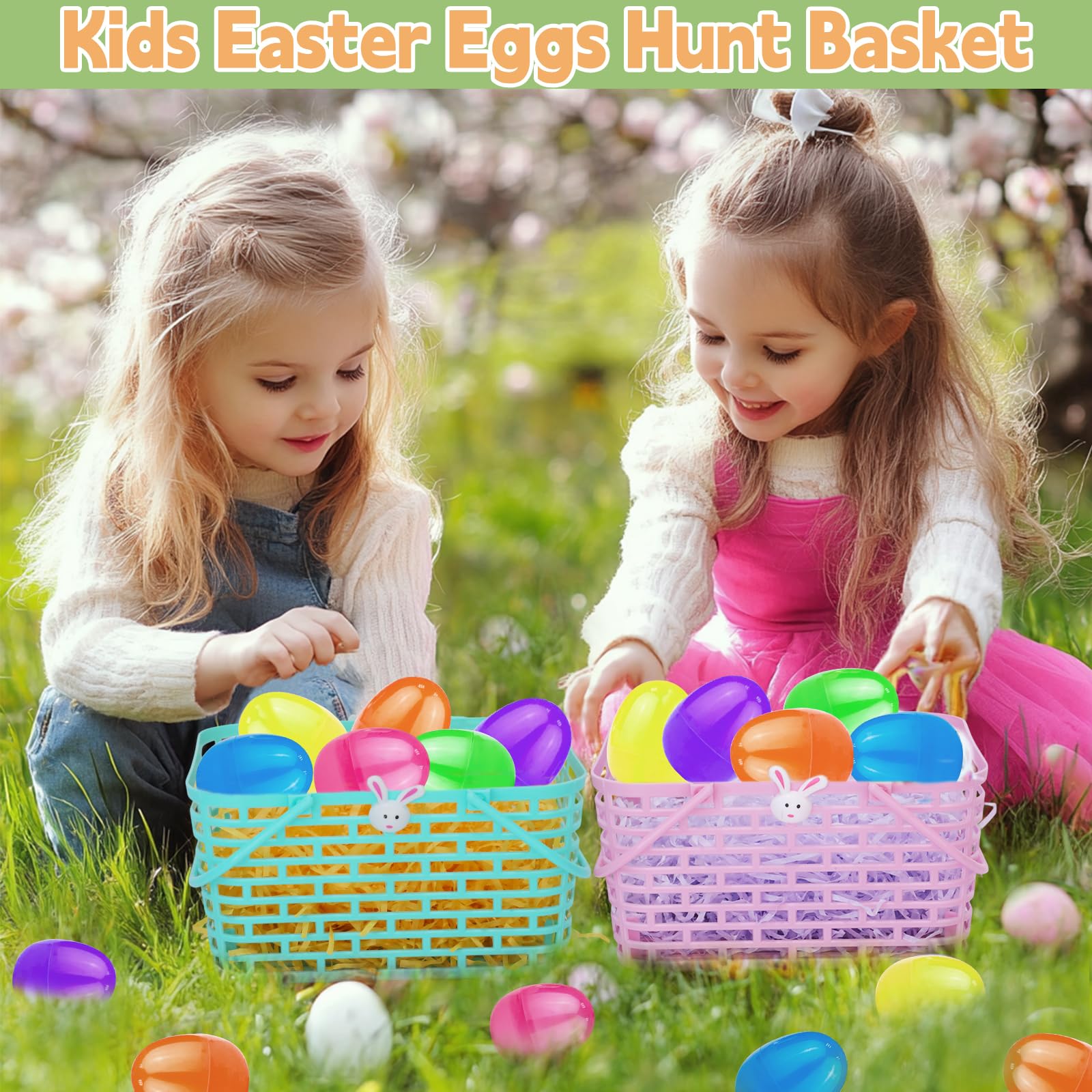 Foto 7 pulgar | Paquete De 6 Cestas De Pascua Turnmeon Con Césped Para Niños Pequeños De Plástico - Venta Internacional.