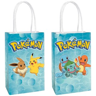 Foto 1 | Bolsas De Papel Kraft Amscan Pokémon, 8 Piezas, 20,96 X 13,34 X 7,62 Cm - Venta Internacional.