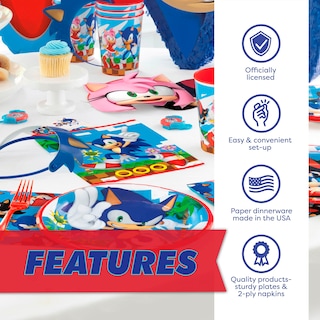 Foto 3 | Bolsas De Fiesta Unique Sonic De 24 Unidades Con Pegatina Sonic Birthday - Venta Internacional.