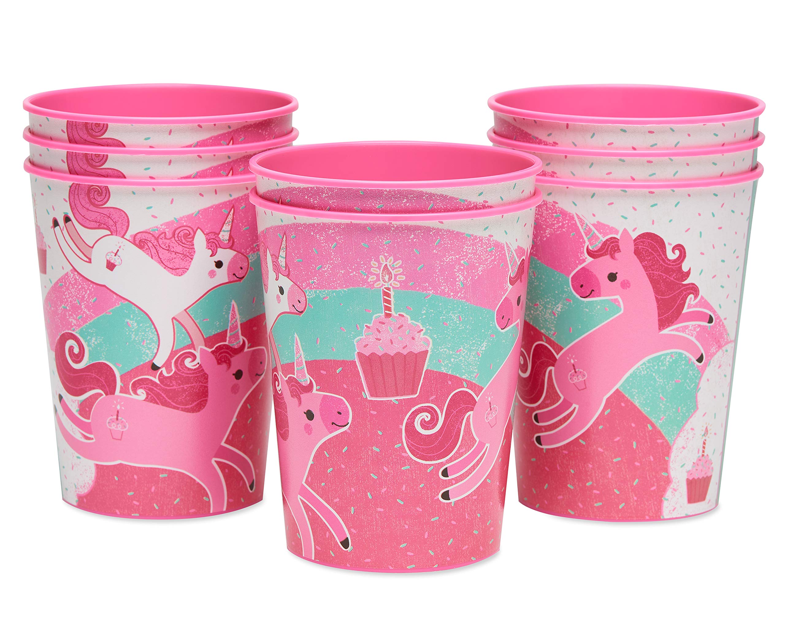 Foto 3 pulgar | Vaso Para Fiestas American Greetings, Unicornio, 16 Onzas, Plástico (8 Unidades) - Venta Internacional.