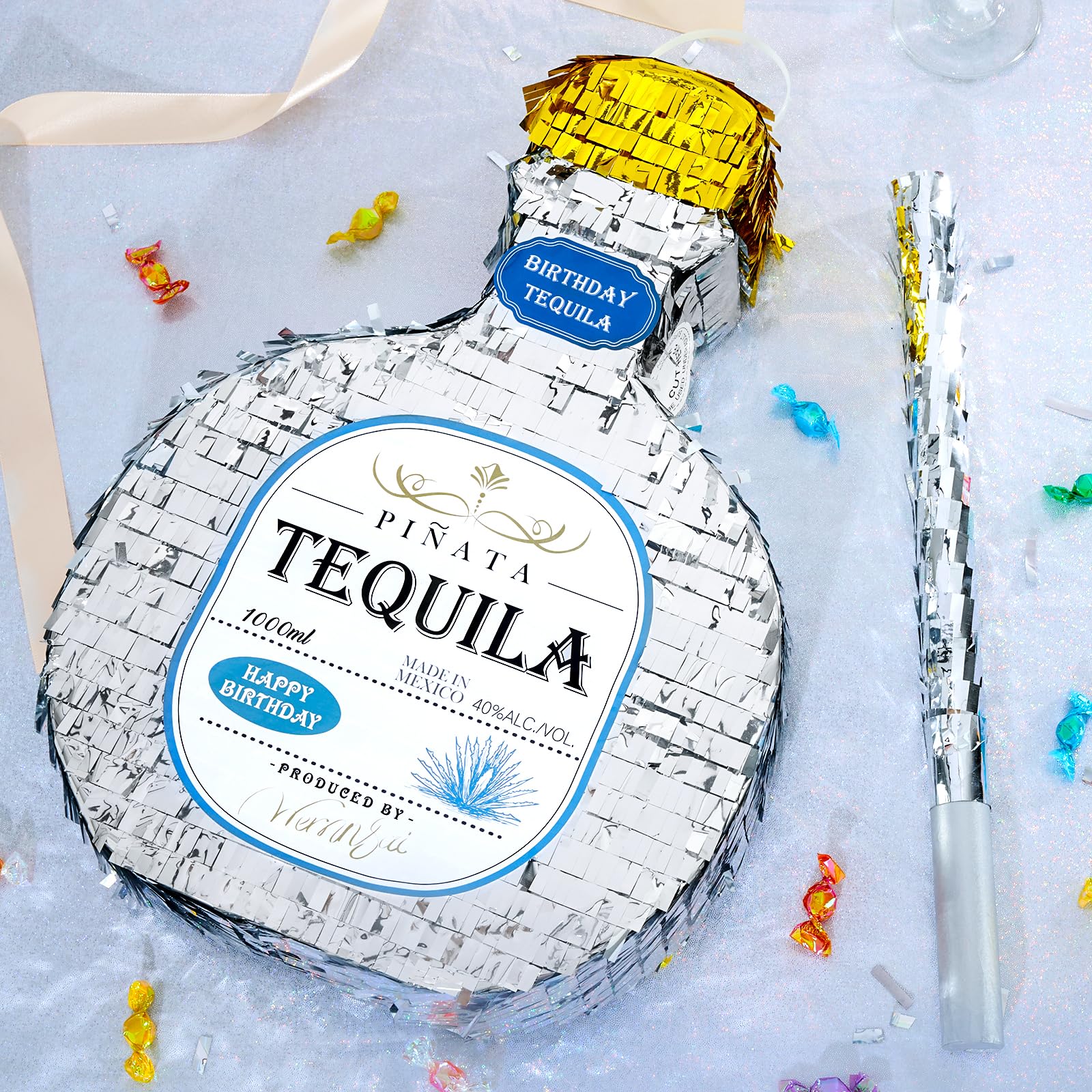 Foto 5 | Botella De Tequila Para Piñata Wernnsai Silver Patron, 30 Cm - Venta Internacional.