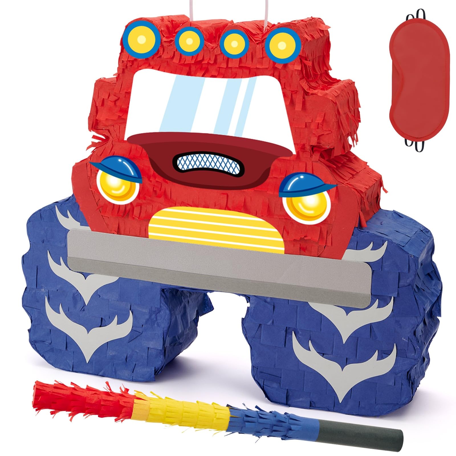 Foto 2 pulgar | Piñata Wernnsai Truck Con Diseño De Camión Monstruo Con Venda En Los Ojos Y Murciélago - Venta Internacional.