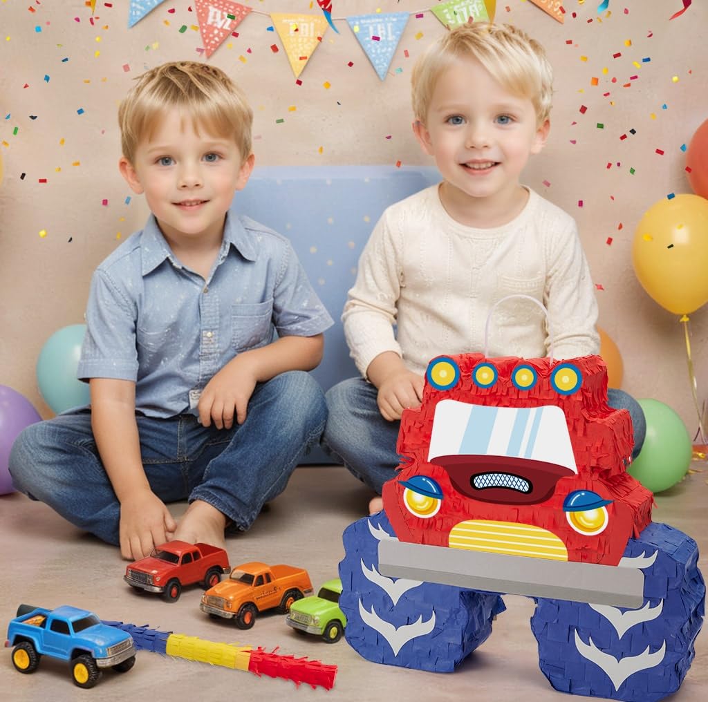 Foto 8 pulgar | Piñata Wernnsai Truck Con Diseño De Camión Monstruo Con Venda En Los Ojos Y Murciélago - Venta Internacional.