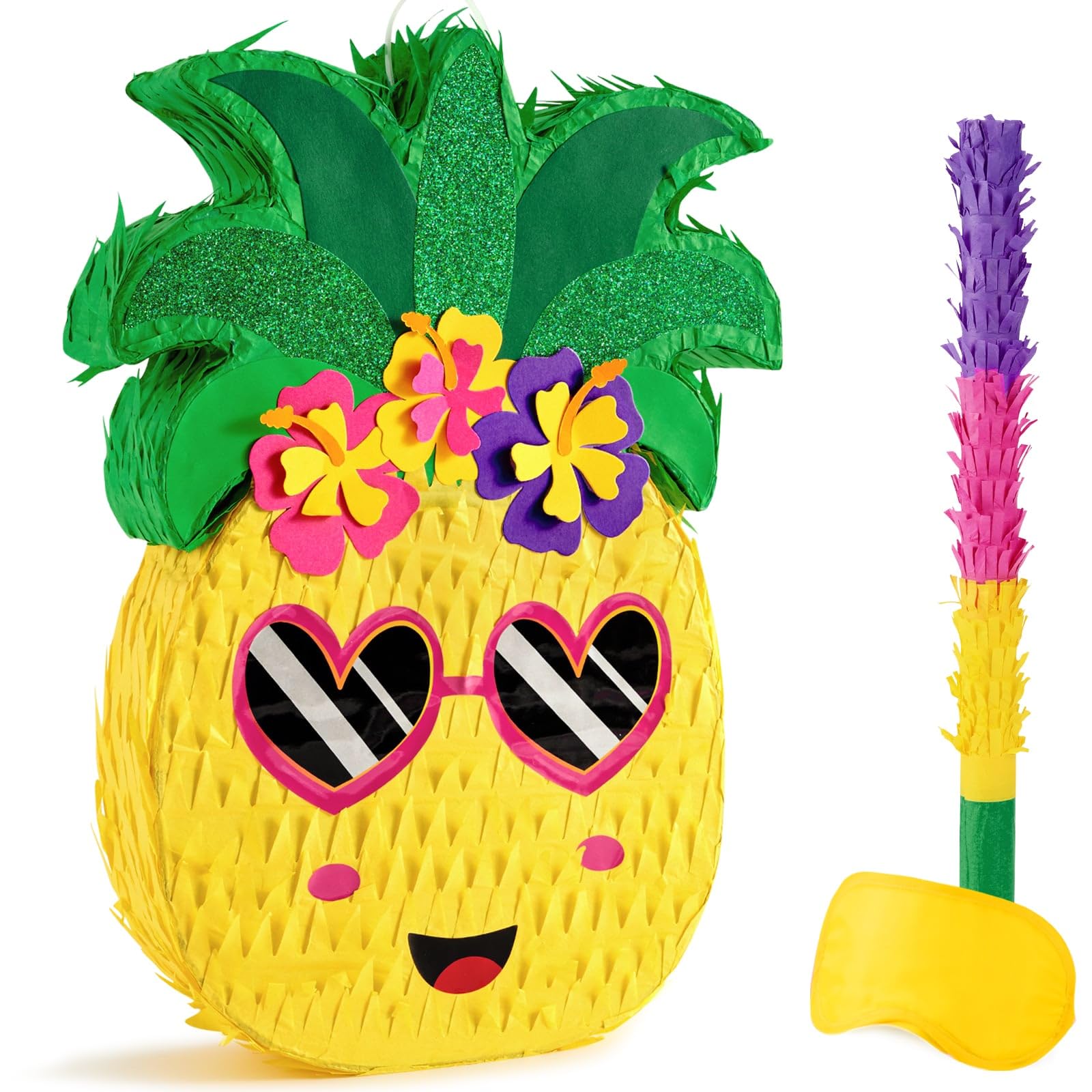 Piñata Wernnsai Piña Pequeña Con Venda En Los Ojos Y Bate Para Niños - Venta Internacional.
