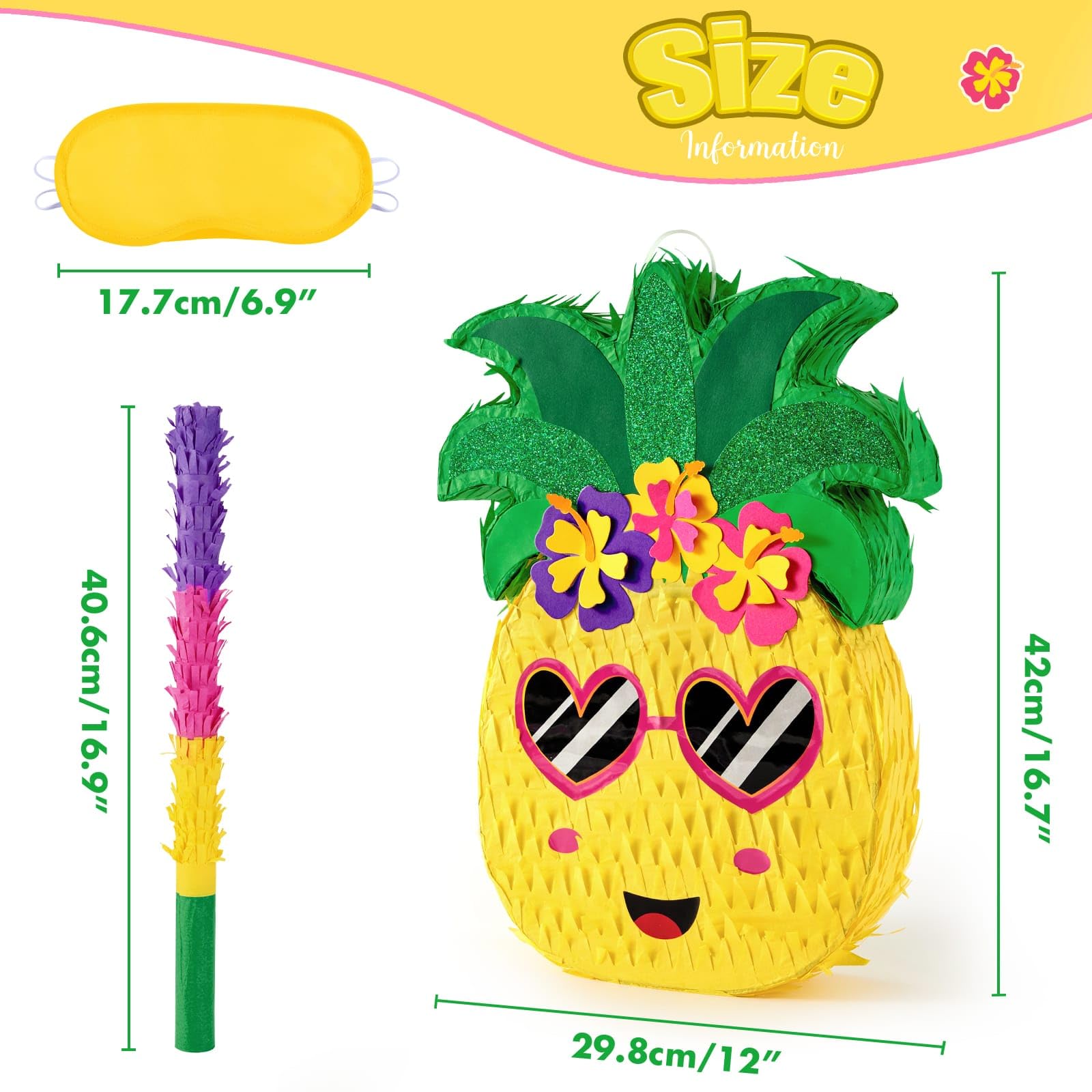 Foto 3 pulgar | Piñata Wernnsai Piña Pequeña Con Venda En Los Ojos Y Bate Para Niños - Venta Internacional.