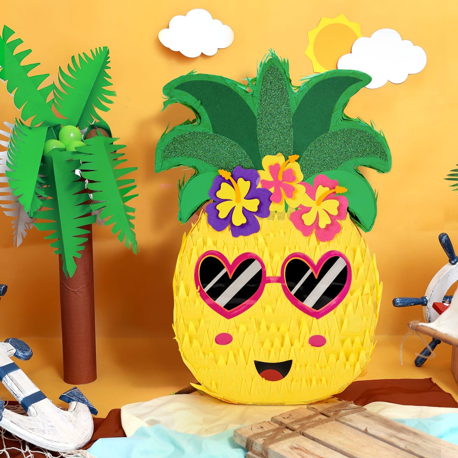 Foto 4 pulgar | Piñata Wernnsai Piña Pequeña Con Venda En Los Ojos Y Bate Para Niños - Venta Internacional.