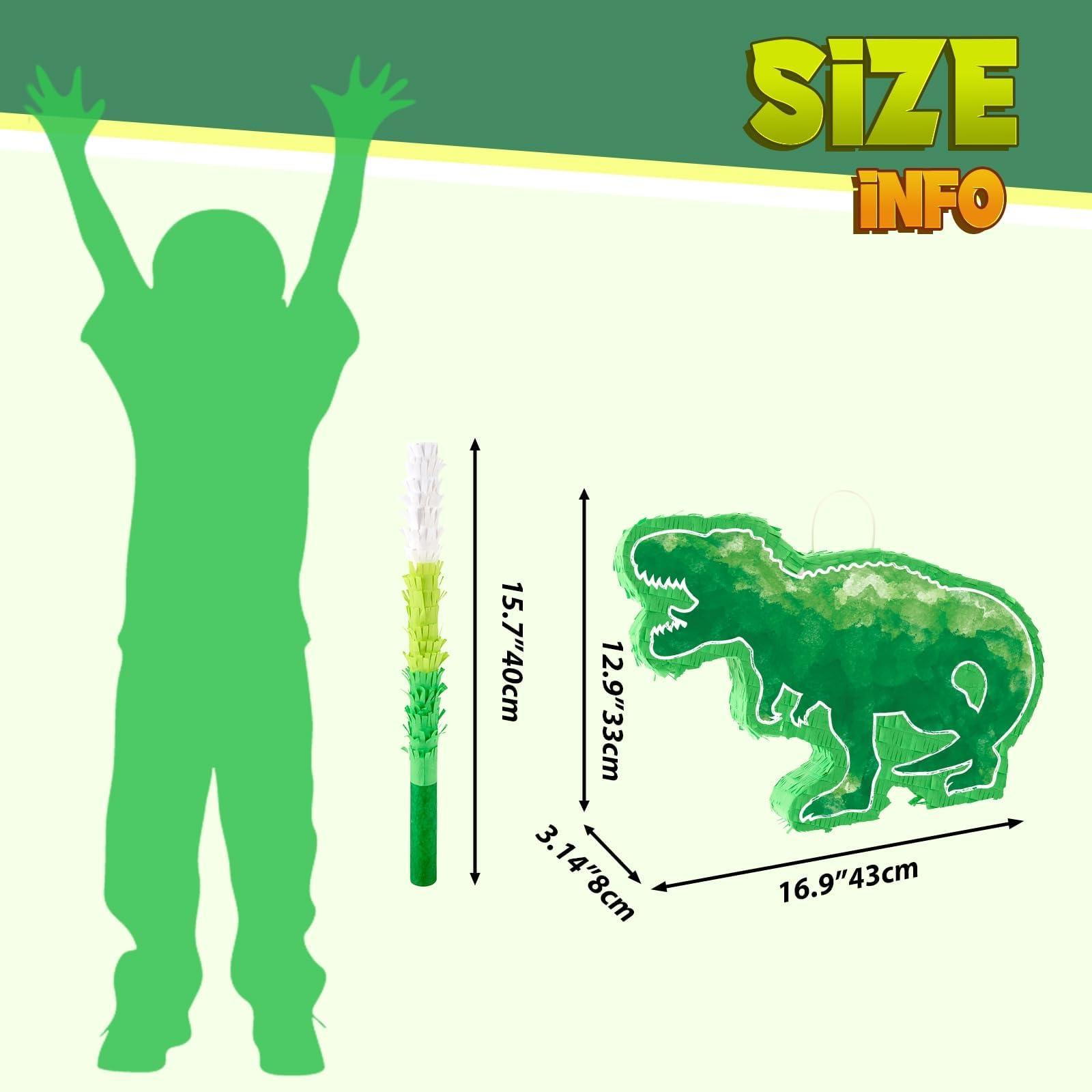 Foto 3 pulgar | Piñata De Dinosaurio Wernnsai Verde Acuarela Para Fiesta De Cumpleaños - Venta Internacional.
