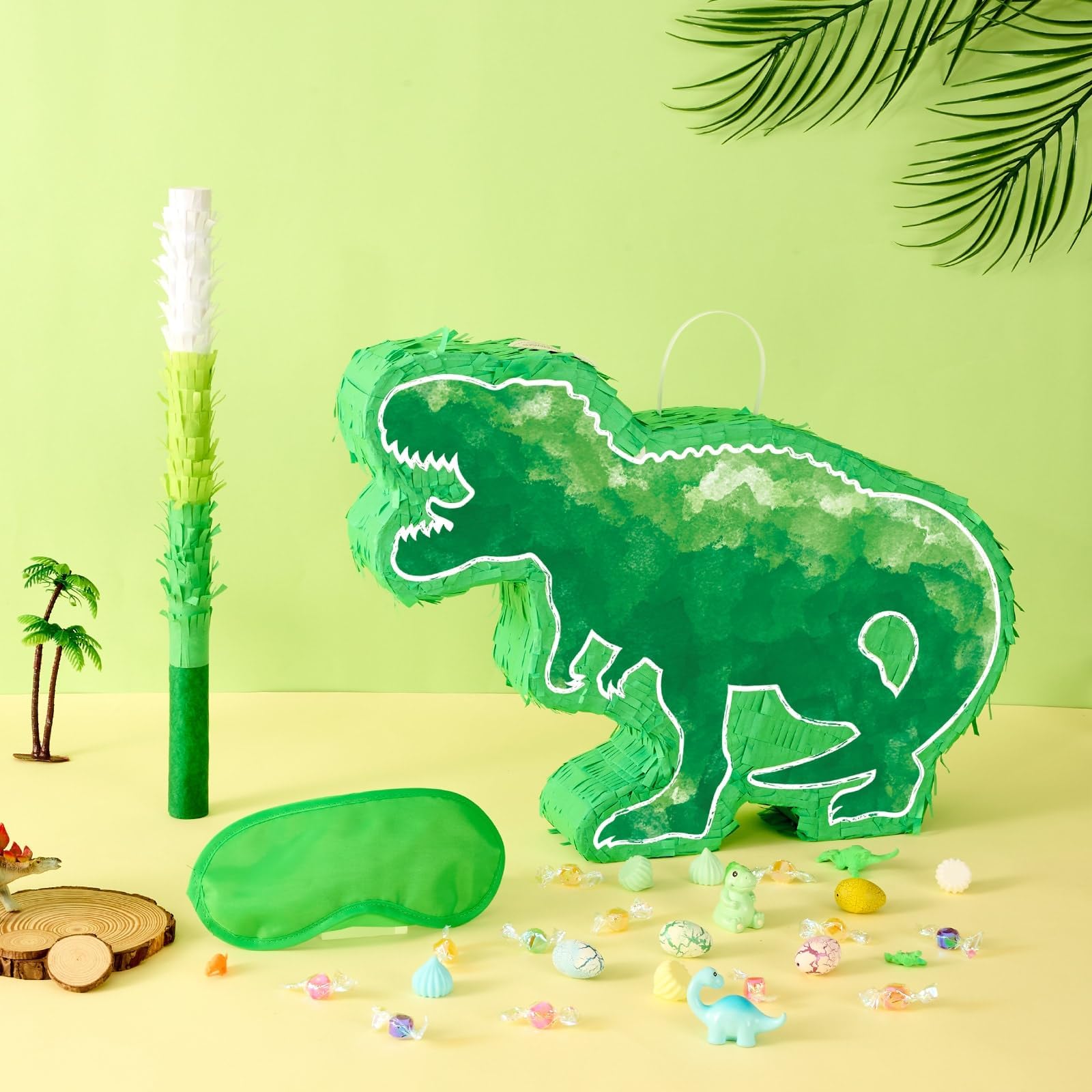 Foto 5 pulgar | Piñata De Dinosaurio Wernnsai Verde Acuarela Para Fiesta De Cumpleaños - Venta Internacional.