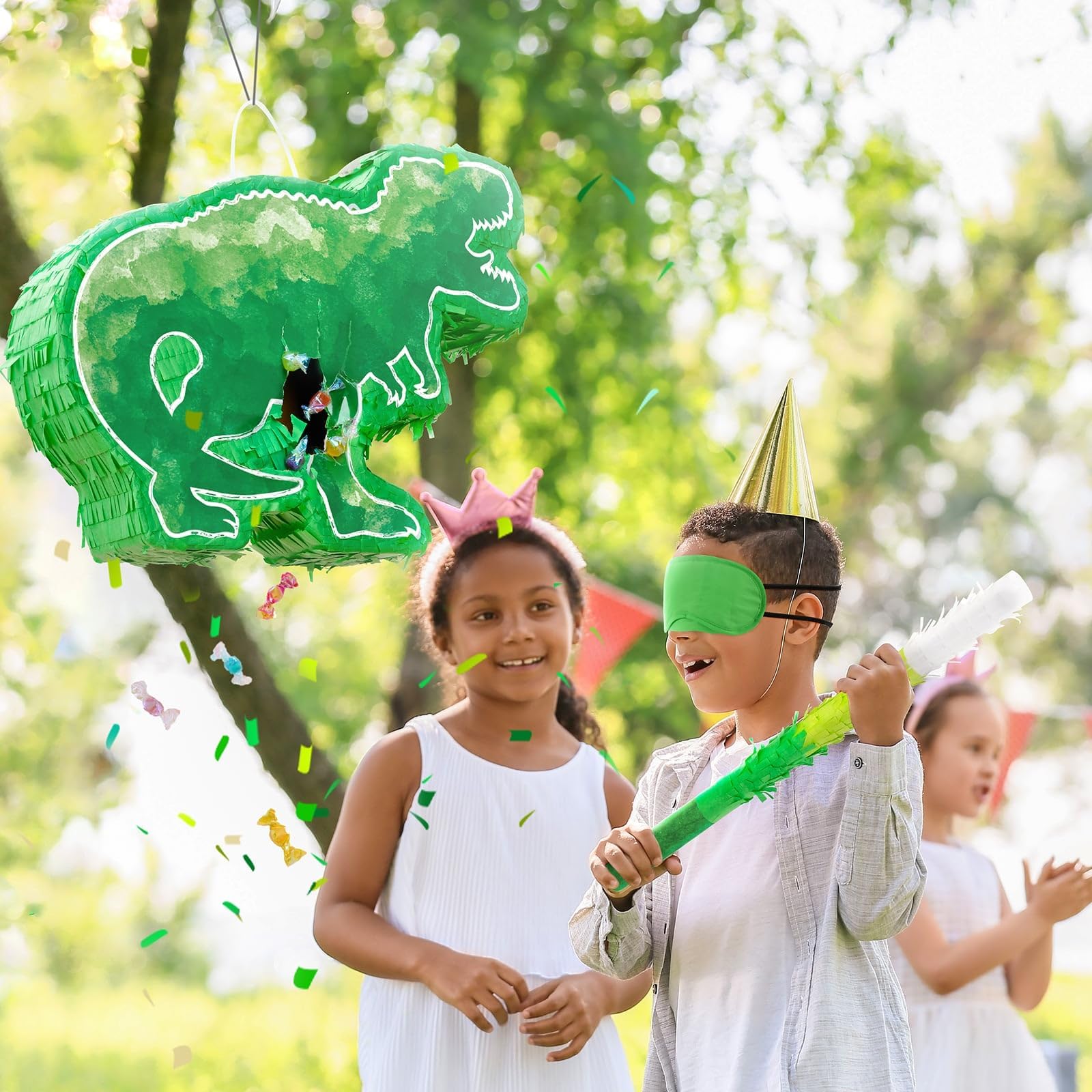 Foto 7 pulgar | Piñata De Dinosaurio Wernnsai Verde Acuarela Para Fiesta De Cumpleaños - Venta Internacional.