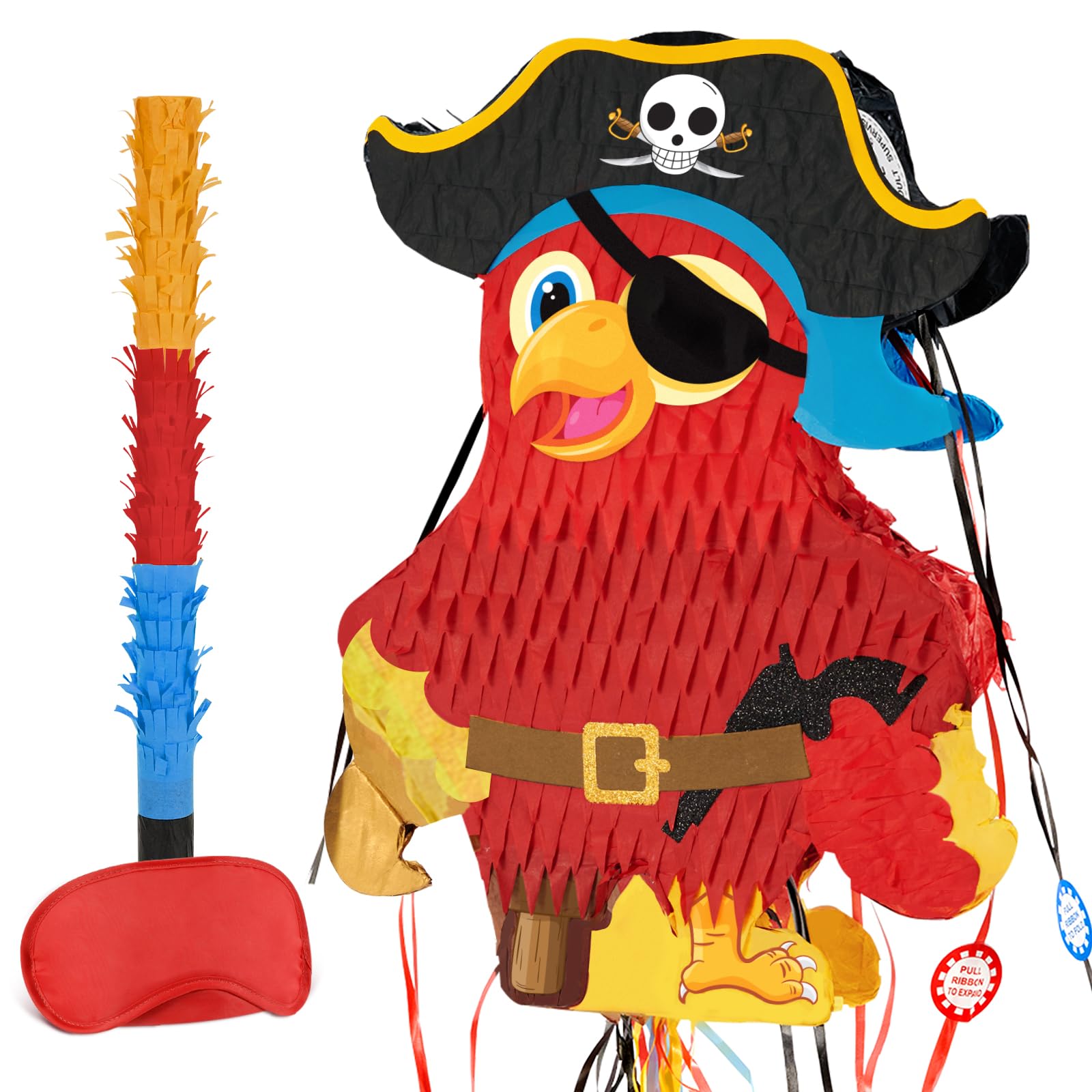 Foto 2 pulgar | Piñata Pirata Plegable Wernnsai Extensible Pirate Parrot - Venta Internacional.