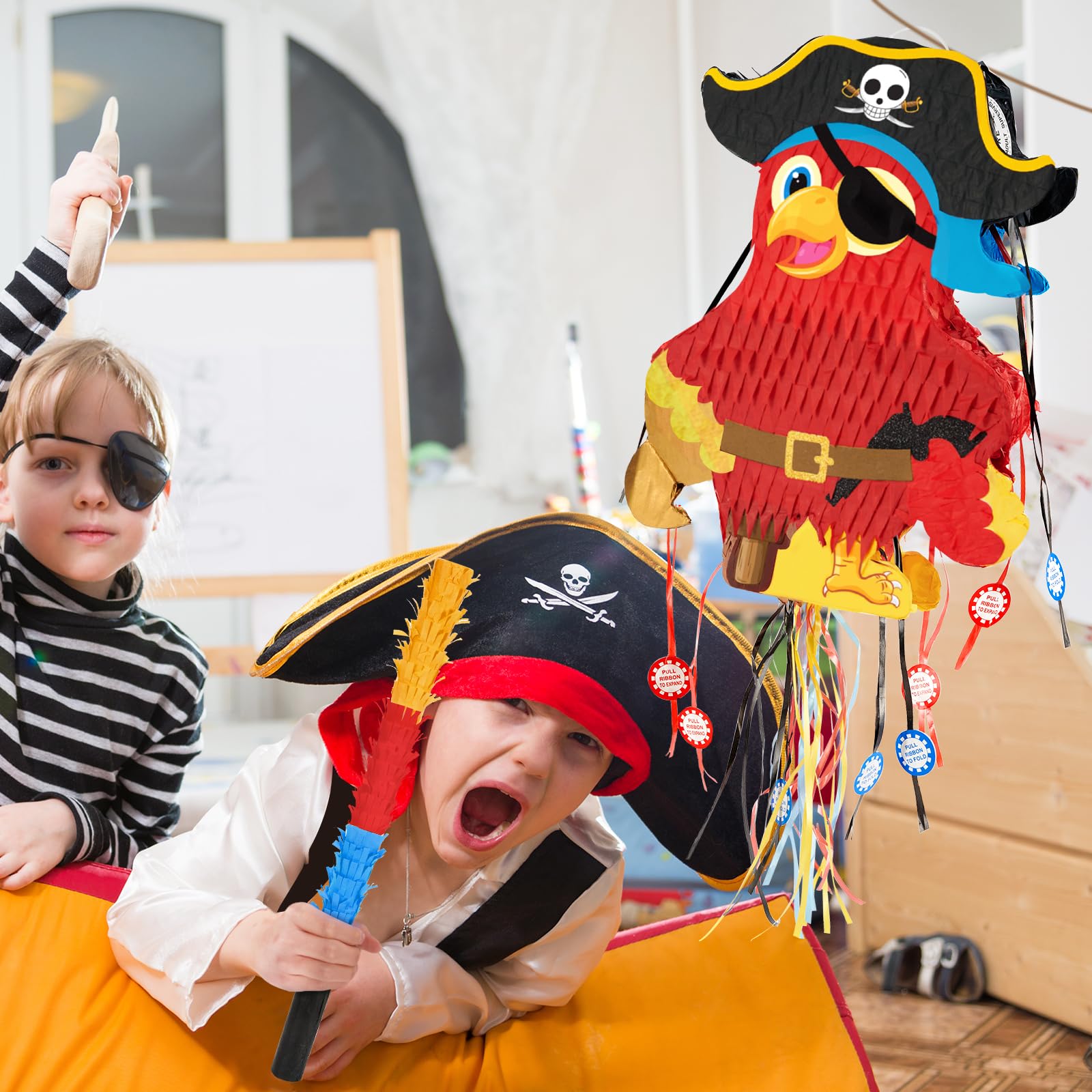 Foto 7 pulgar | Piñata Pirata Plegable Wernnsai Extensible Pirate Parrot - Venta Internacional.