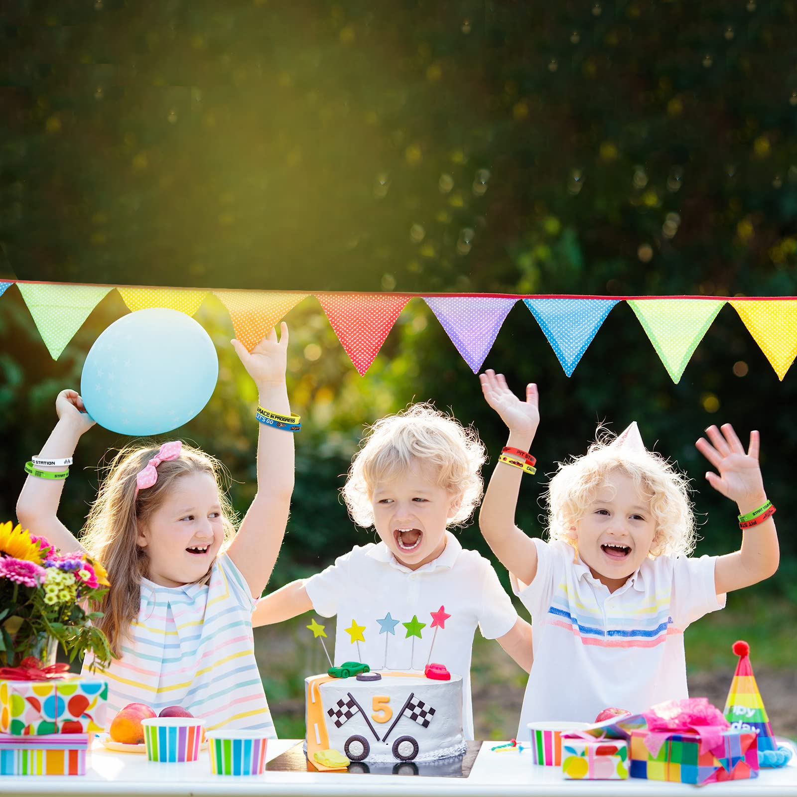Foto 6 | Pulseras Party Favors Skylety Race Cars Para Niños (paquete De 24) - Venta Internacional.