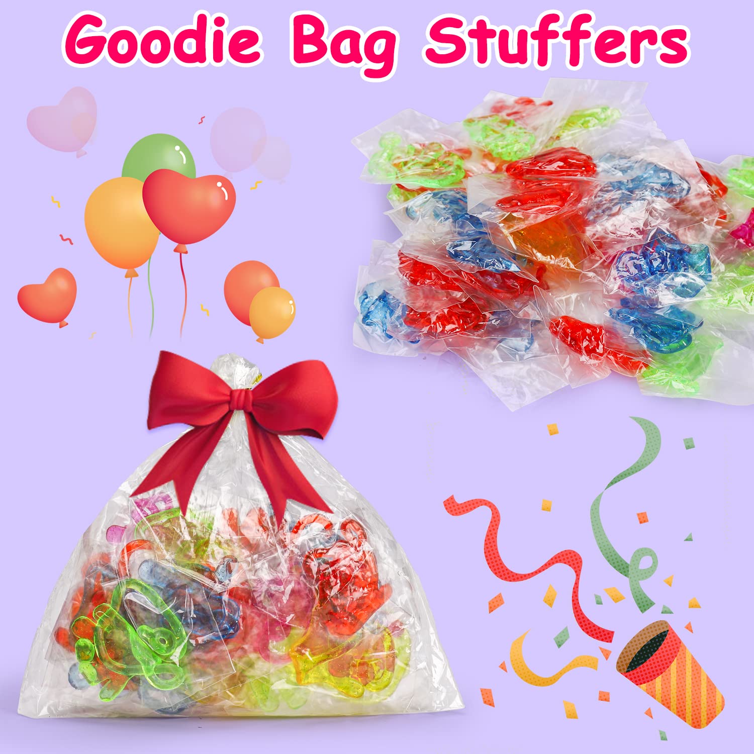 Foto 4 | Party Favors Thremhoo, 200 Unidades, Manos Adhesivas Con Purpurina Para Niños - Venta Internacional.