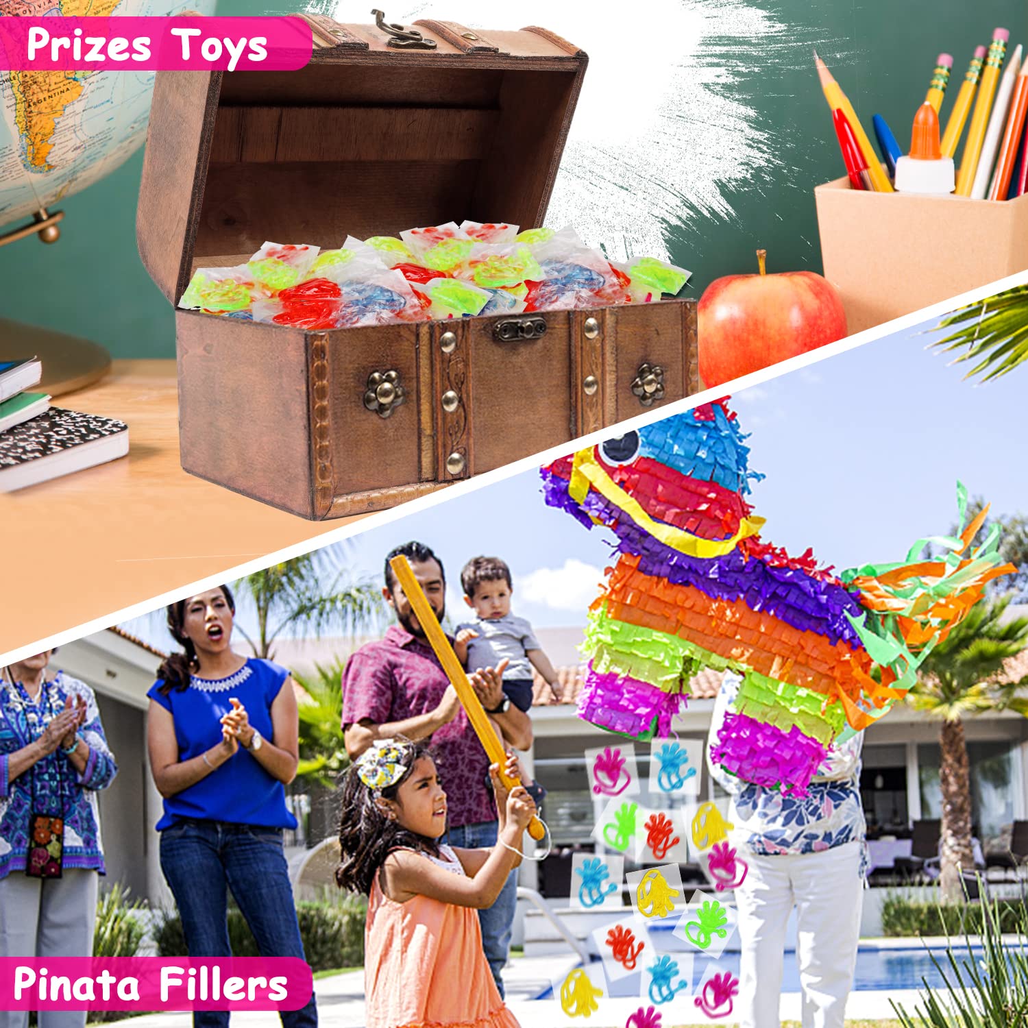 Foto 7 pulgar | Party Favors Thremhoo, 200 Unidades, Manos Adhesivas Con Purpurina Para Niños - Venta Internacional.