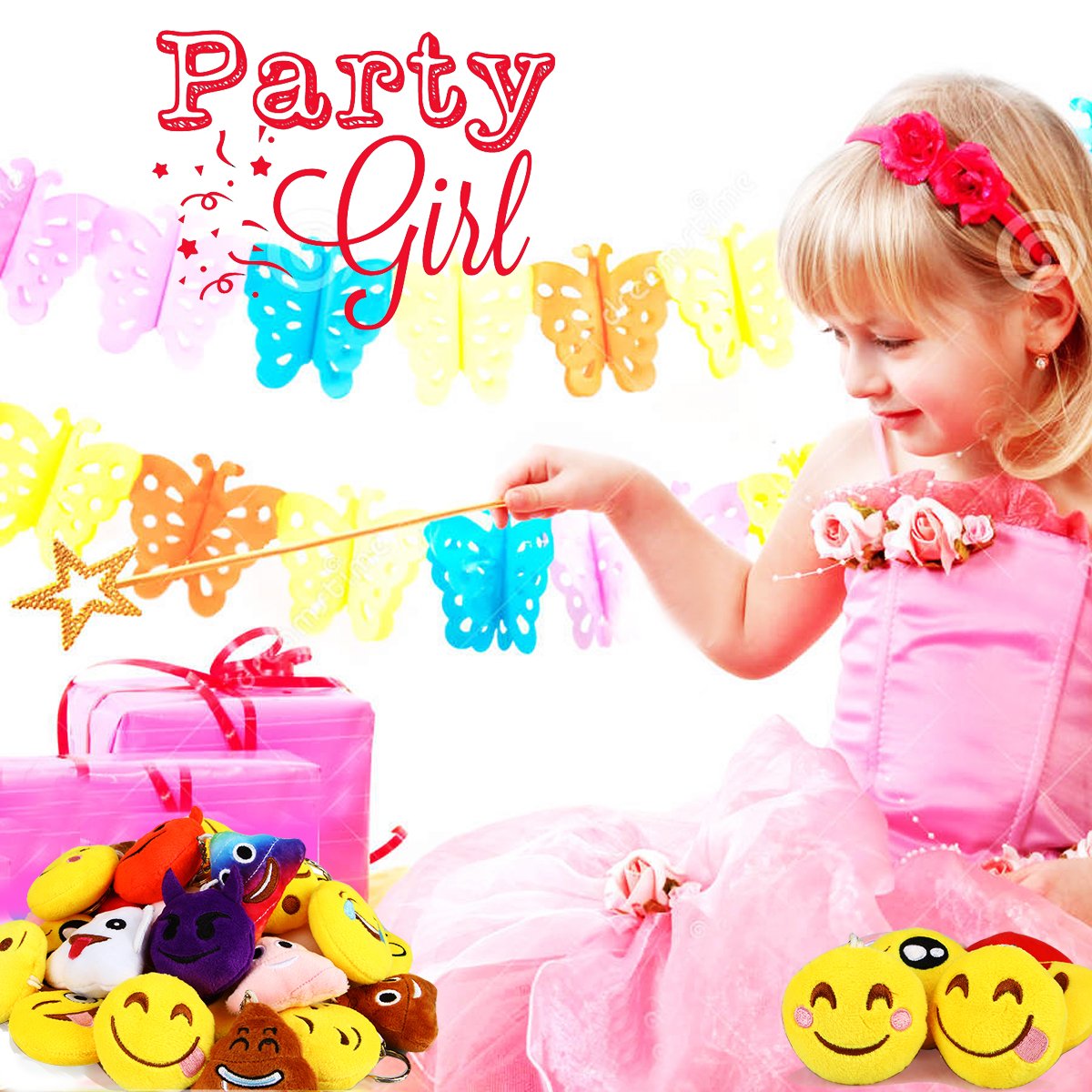 Foto 7 | Llavero Con Emoticonos Party Favors Dreampark, Paquete De 100 Unidades Para Niños - Venta Internacional.