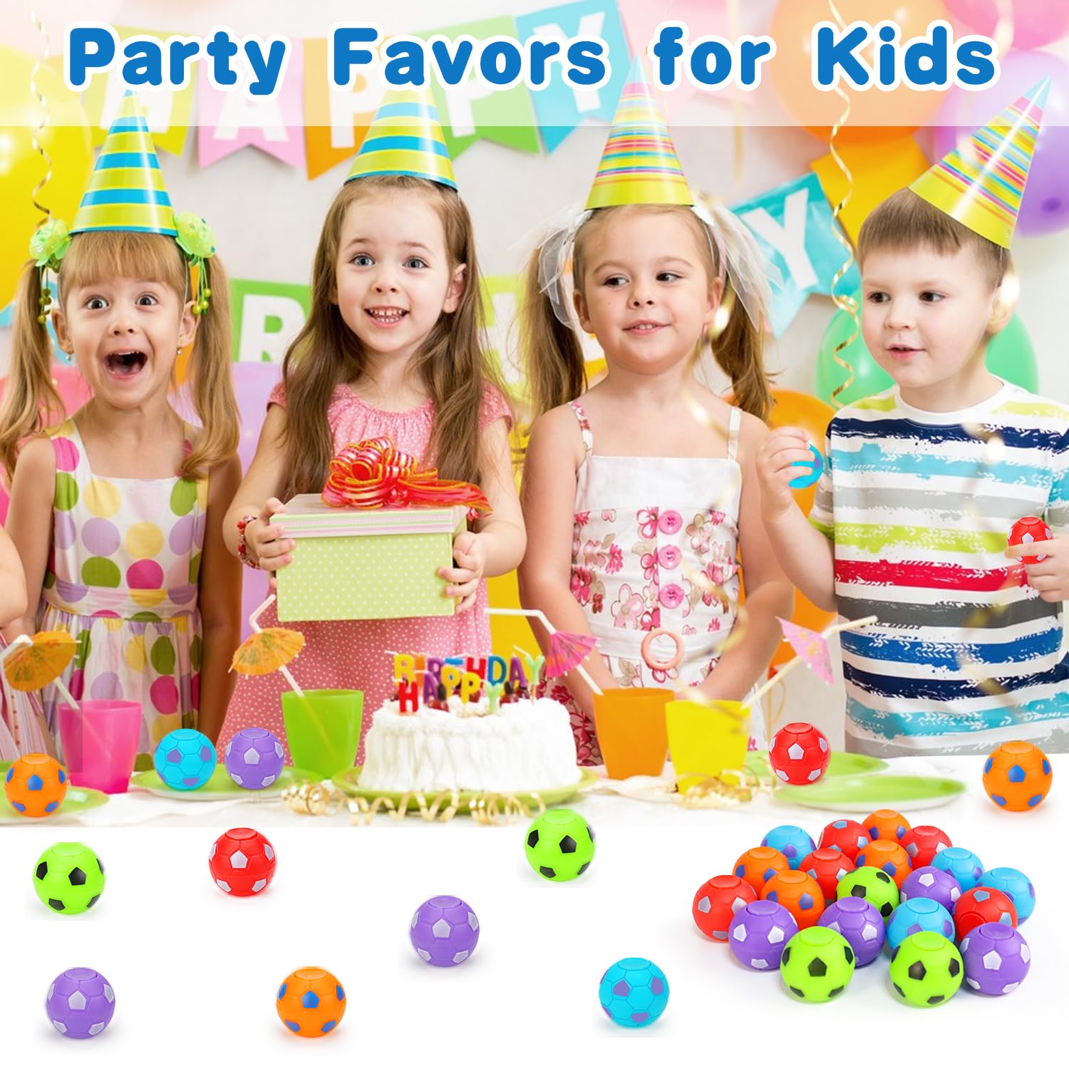 Foto 4 | Balones De Fútbol Fidget Spinner Thremhoo, 96 Unidades, Para Fiestas Infantiles - Venta Internacional.