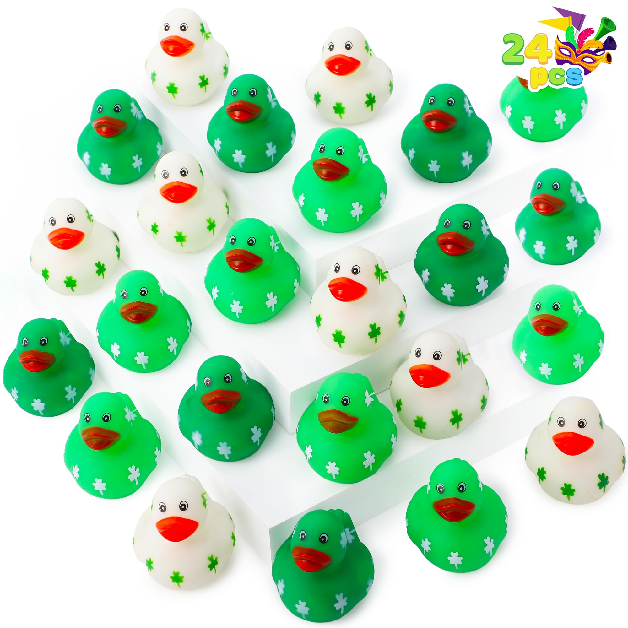 Foto 3 pulgar | Rubber Ducks Joyin, Trébol Verde Para El Día De San Patricio, 24 Unidades, Para Niños - Venta Internacional.