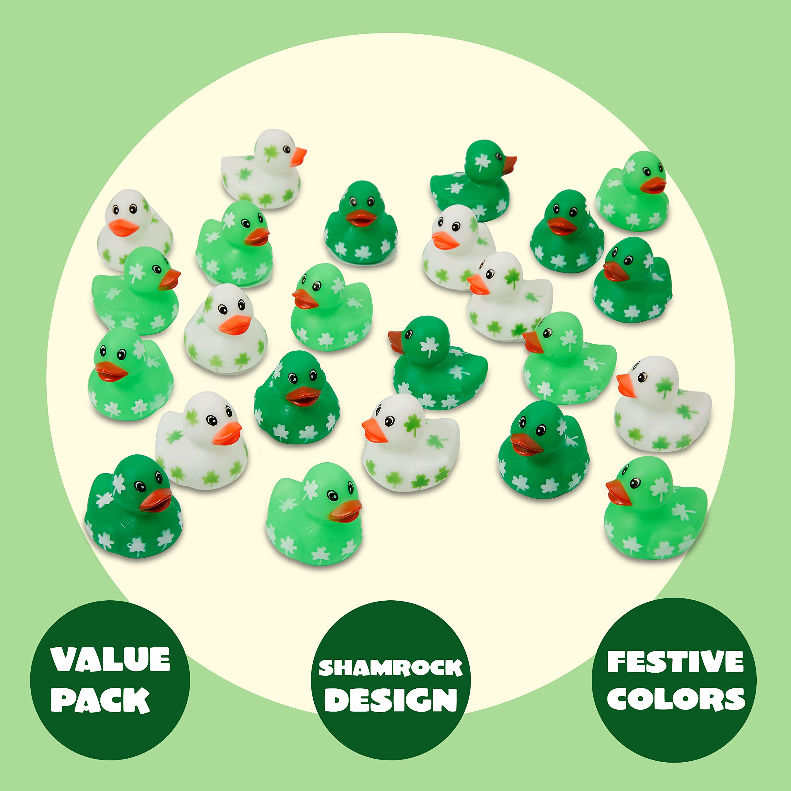 Foto 5 pulgar | Rubber Ducks Joyin, Trébol Verde Para El Día De San Patricio, 24 Unidades, Para Niños - Venta Internacional.