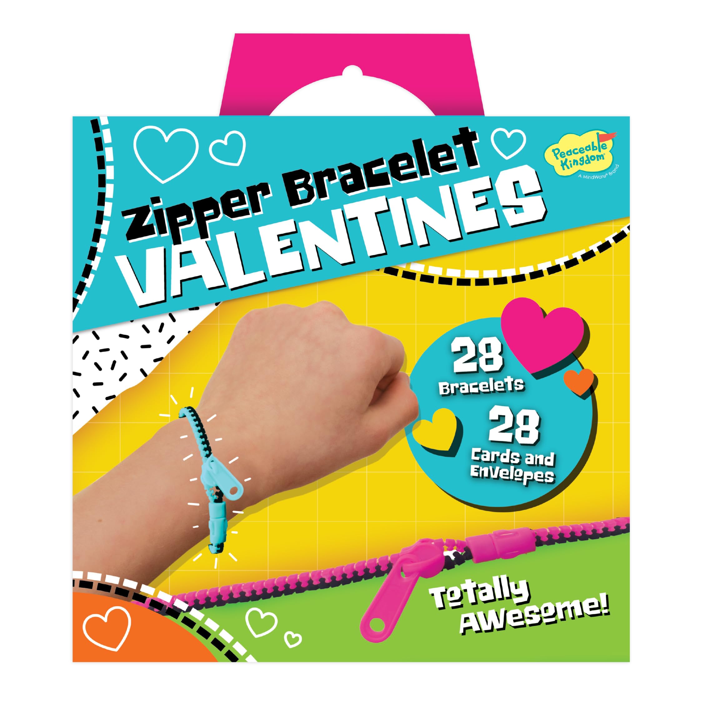 Foto 2 pulgar | Tarjetas De San Valentín Peaceable Kingdom Con Pulseras Con Cremallera - Venta Internacional.