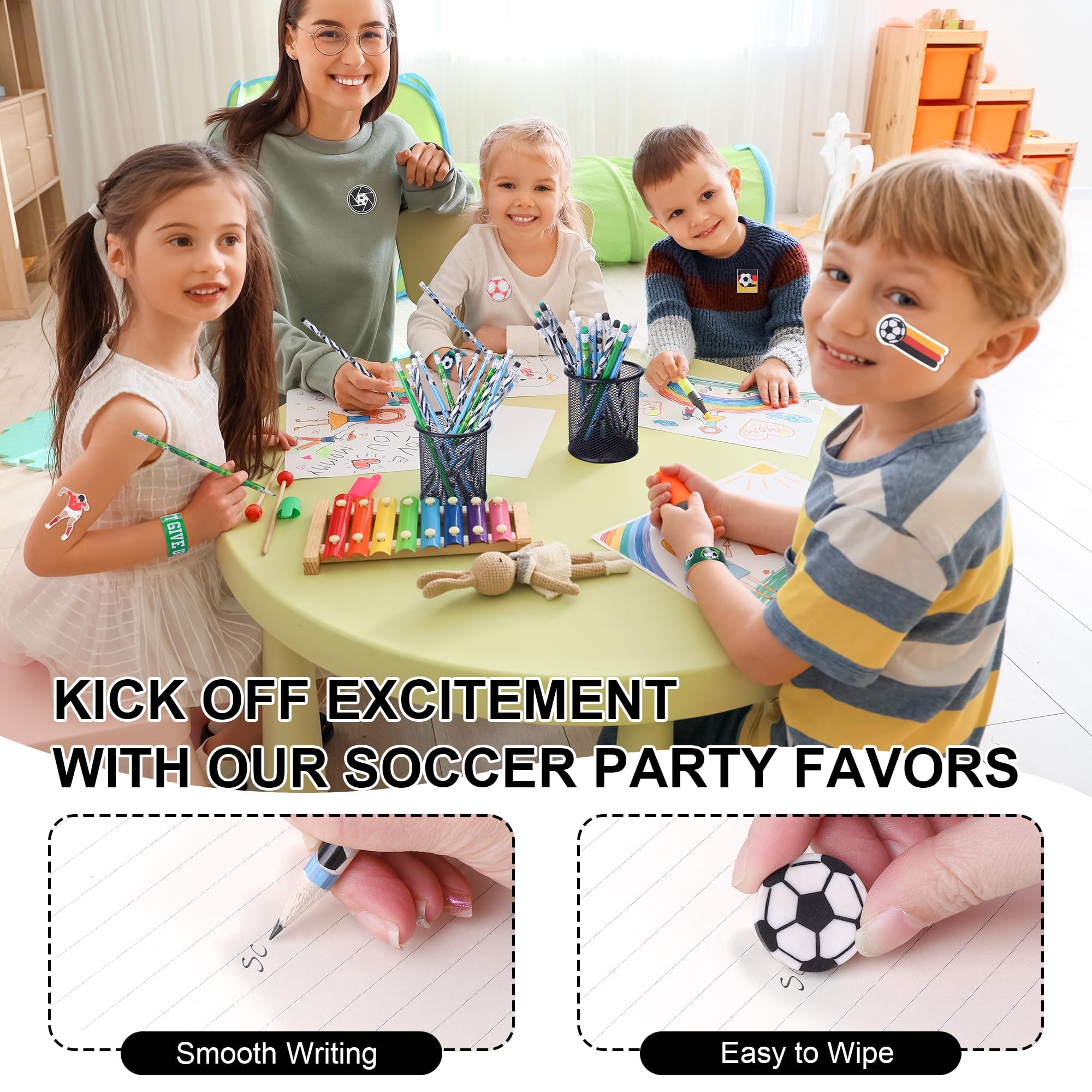 Foto 6 pulgar | Set De Obsequios Para Fiestas Aneco Soccer, 340 Piezas, Con Minilápices Para Tarjetas - Venta Internacional.