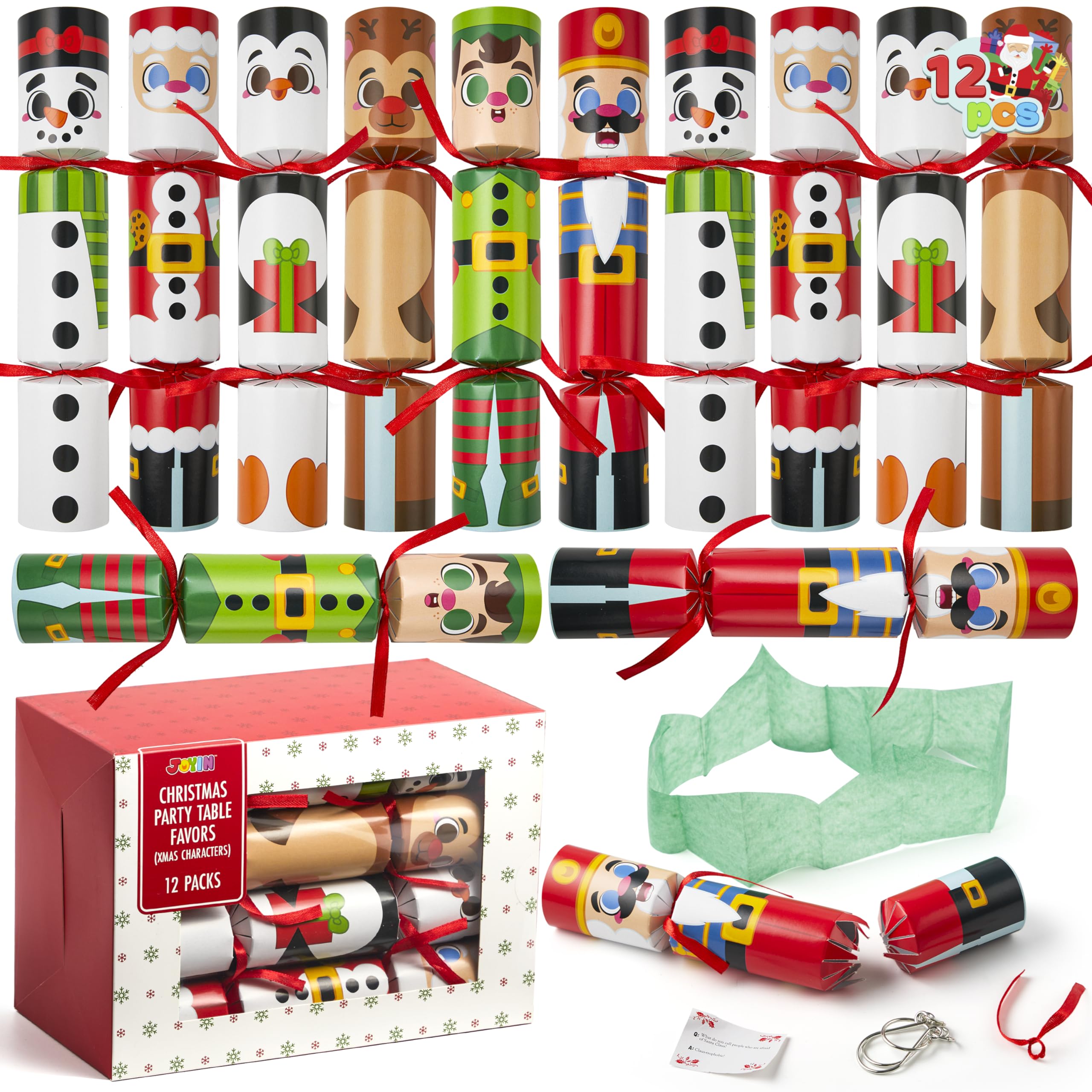 Set De Obsequios Para Fiestas Navideñas Joyin, Paquete De 12 Con Personajes Navideños - Venta Internacional.