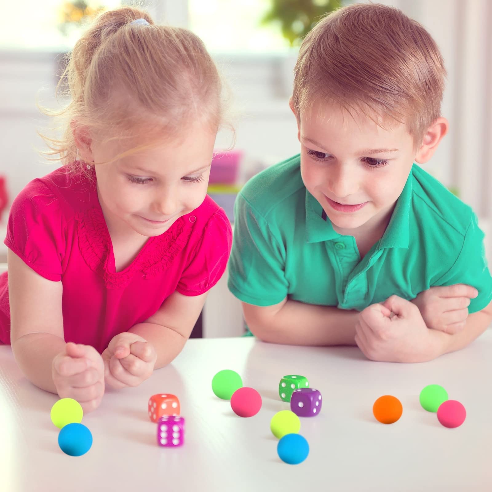 Foto 4 pulgar | Bouncy Balls Juvale 100 Unidades Para Niños, 25 Mm, Goma Neón - Venta Internacional.