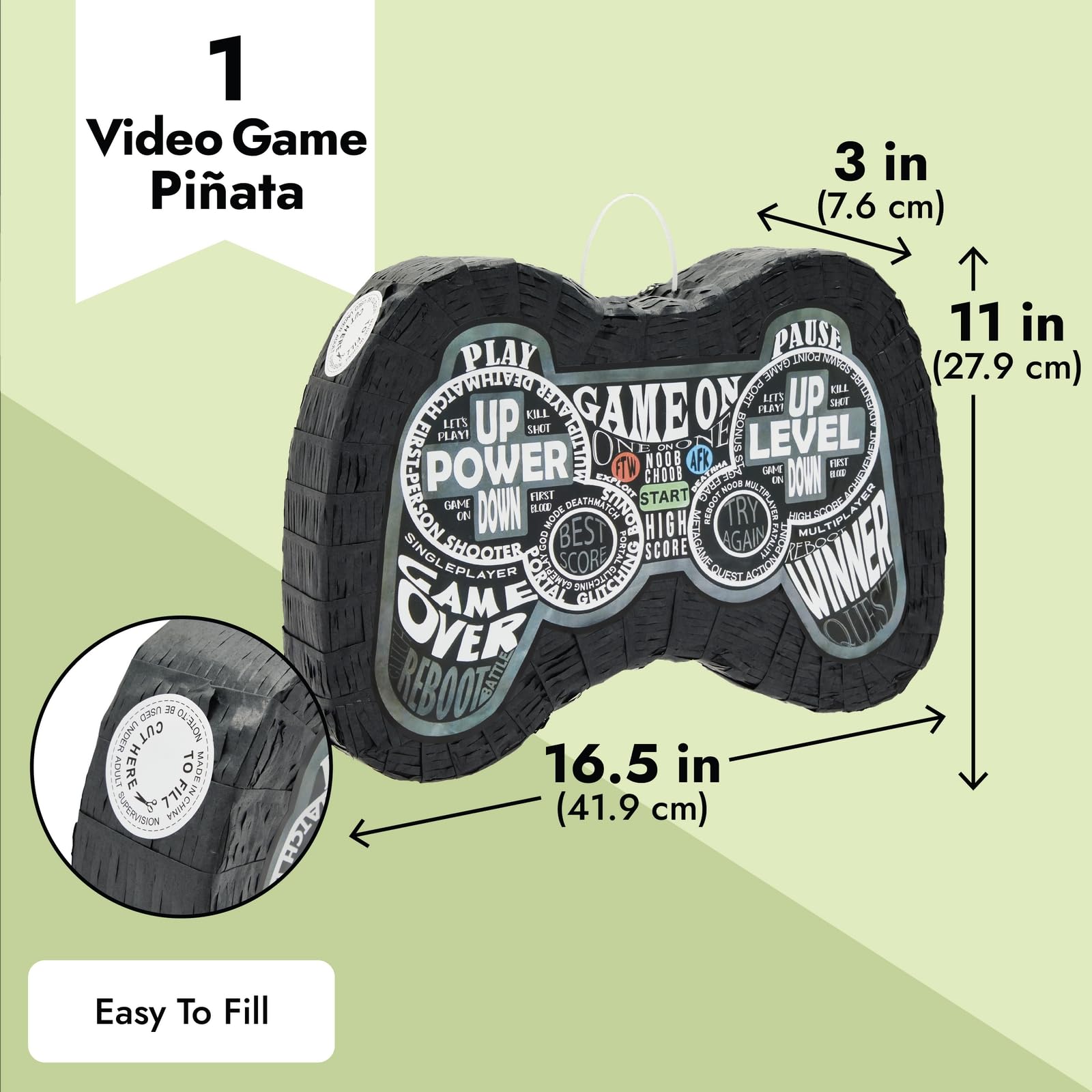 Foto 4 pulgar | Controlador De Videojuegos Piñata Juvale Sustainable Greetings - Venta Internacional.