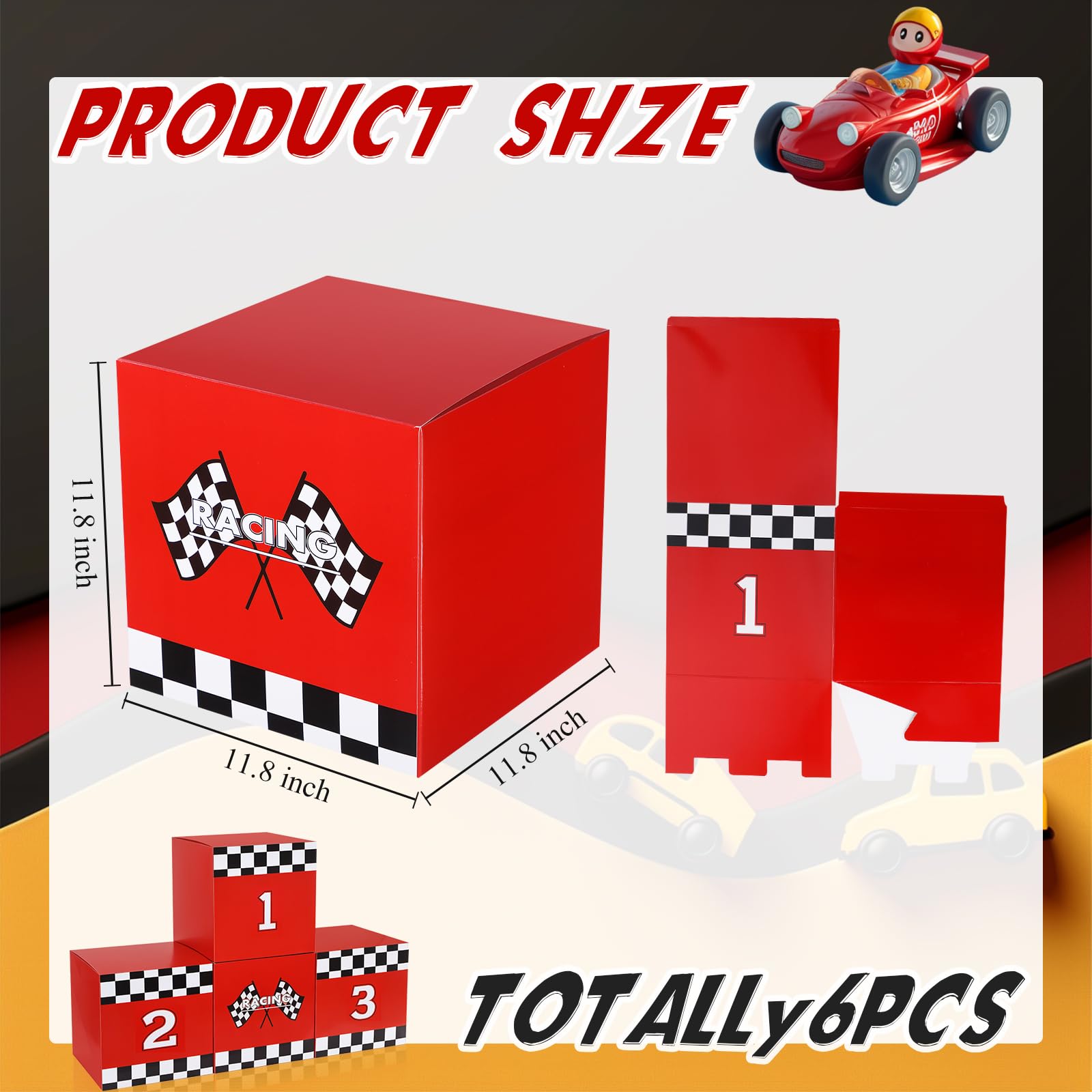 Foto 4 pulgar | Caja para Fiesta Zhanmai Podio Autos de Carrera 4 Piezas - Venta Internacional