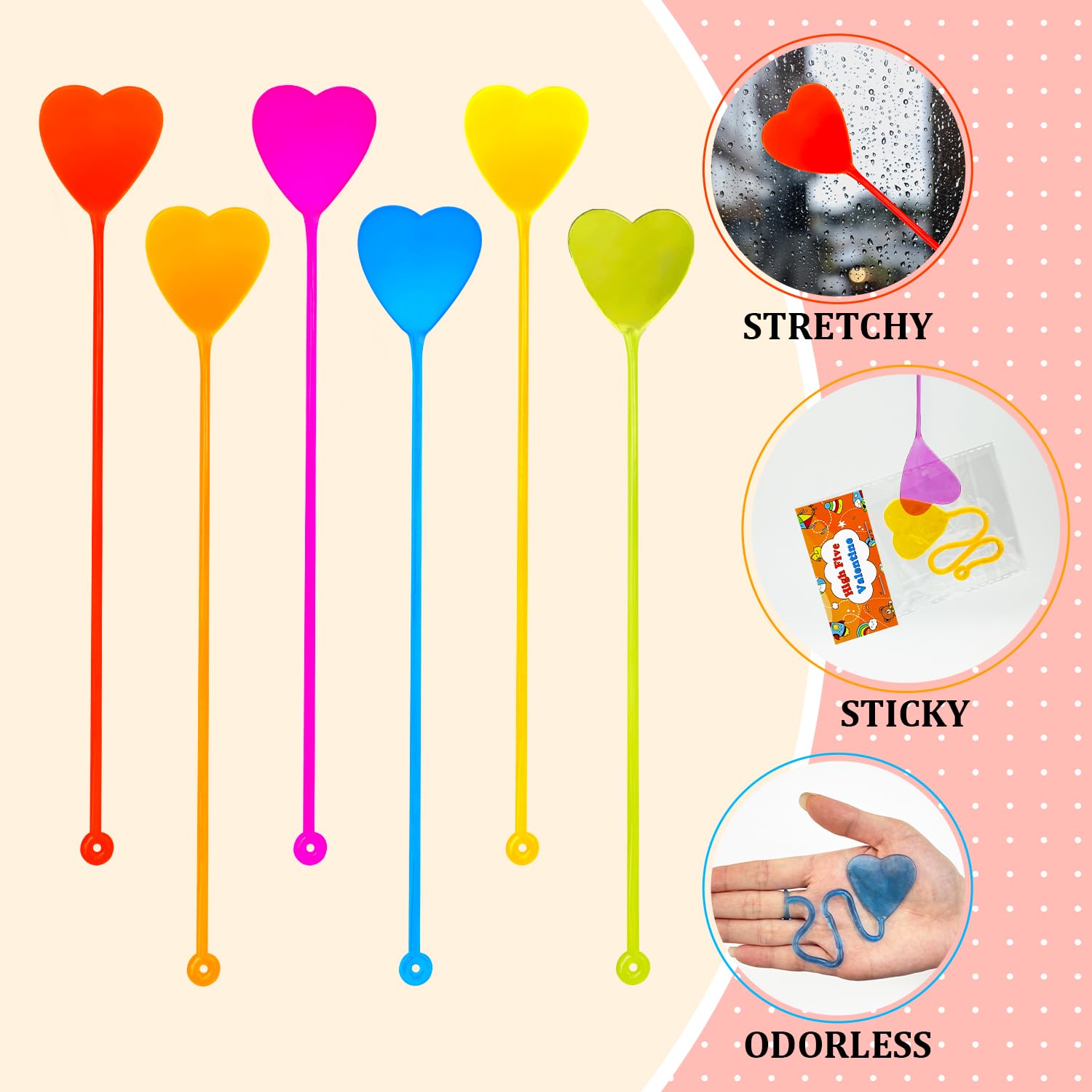 Foto 6 pulgar | Paquete De 28 Regalos Sin Caramelos Para El Día De San Valentín Con Juguetes Sticky Hands - Venta Internacional.