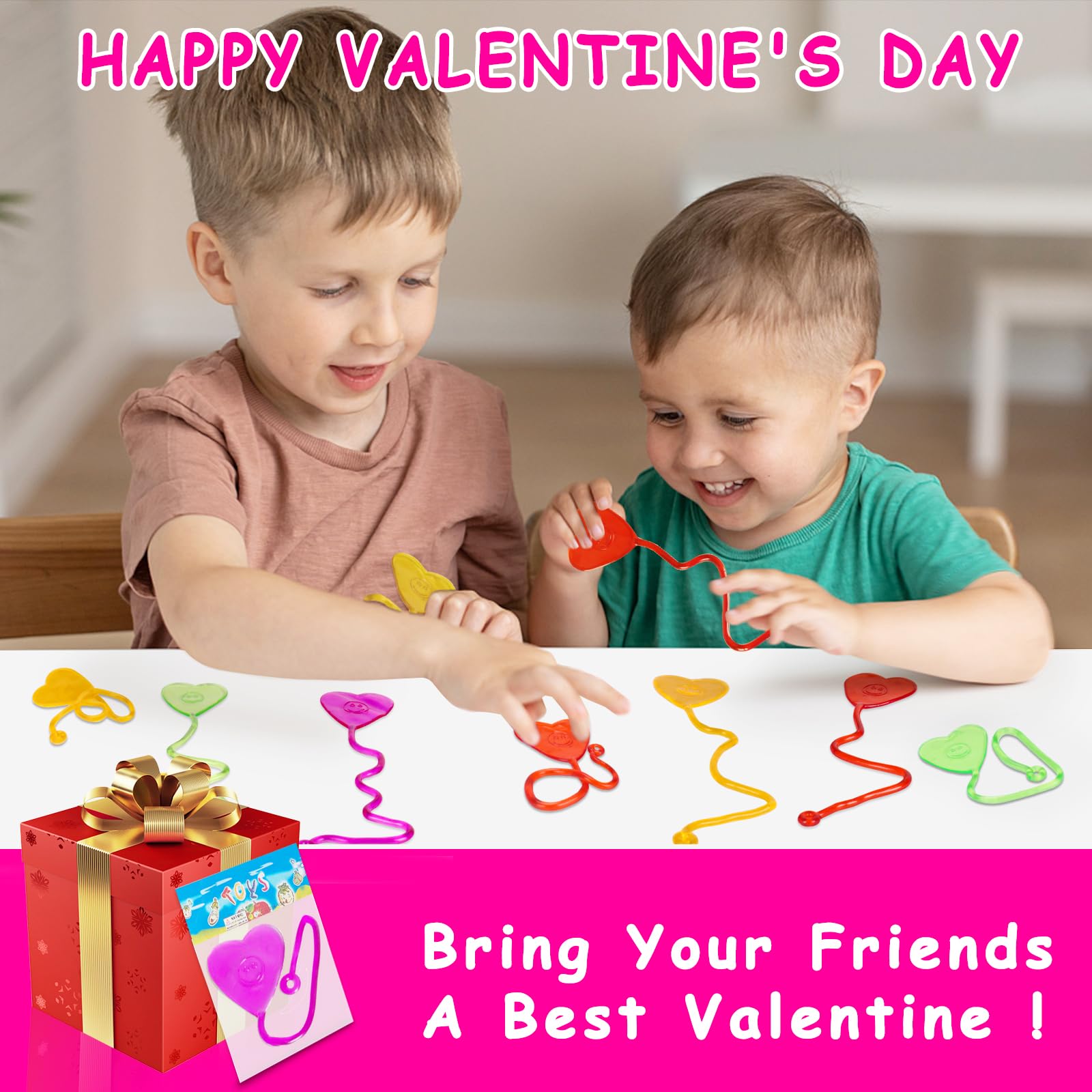 Foto 6 pulgar | Sticky Hands Thremhoo Valentine Exchange, Regalo De 40 Unidades Para Niños - Venta Internacional.