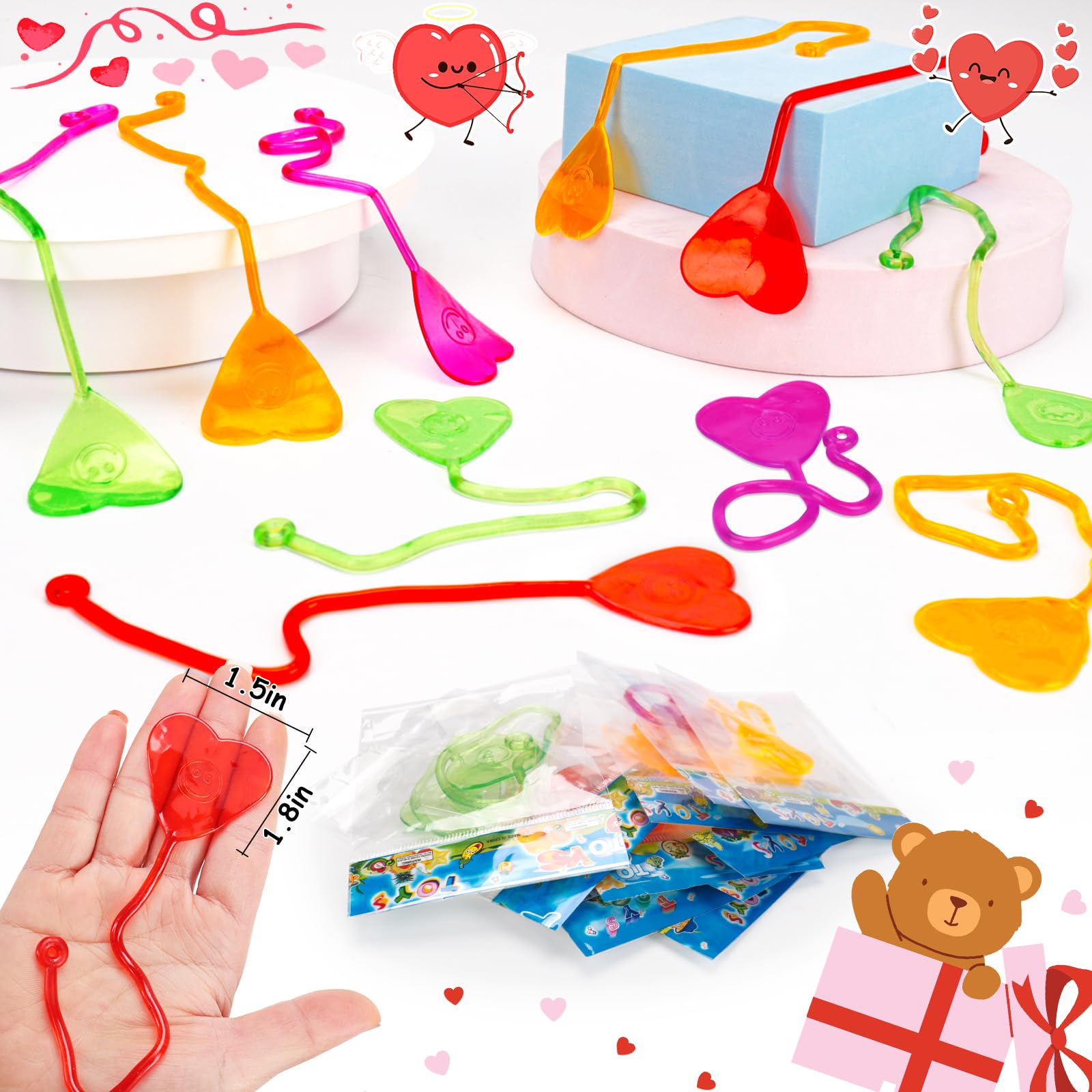 Foto 7 pulgar | Sticky Hands Thremhoo Valentine Exchange, Regalo De 40 Unidades Para Niños - Venta Internacional.