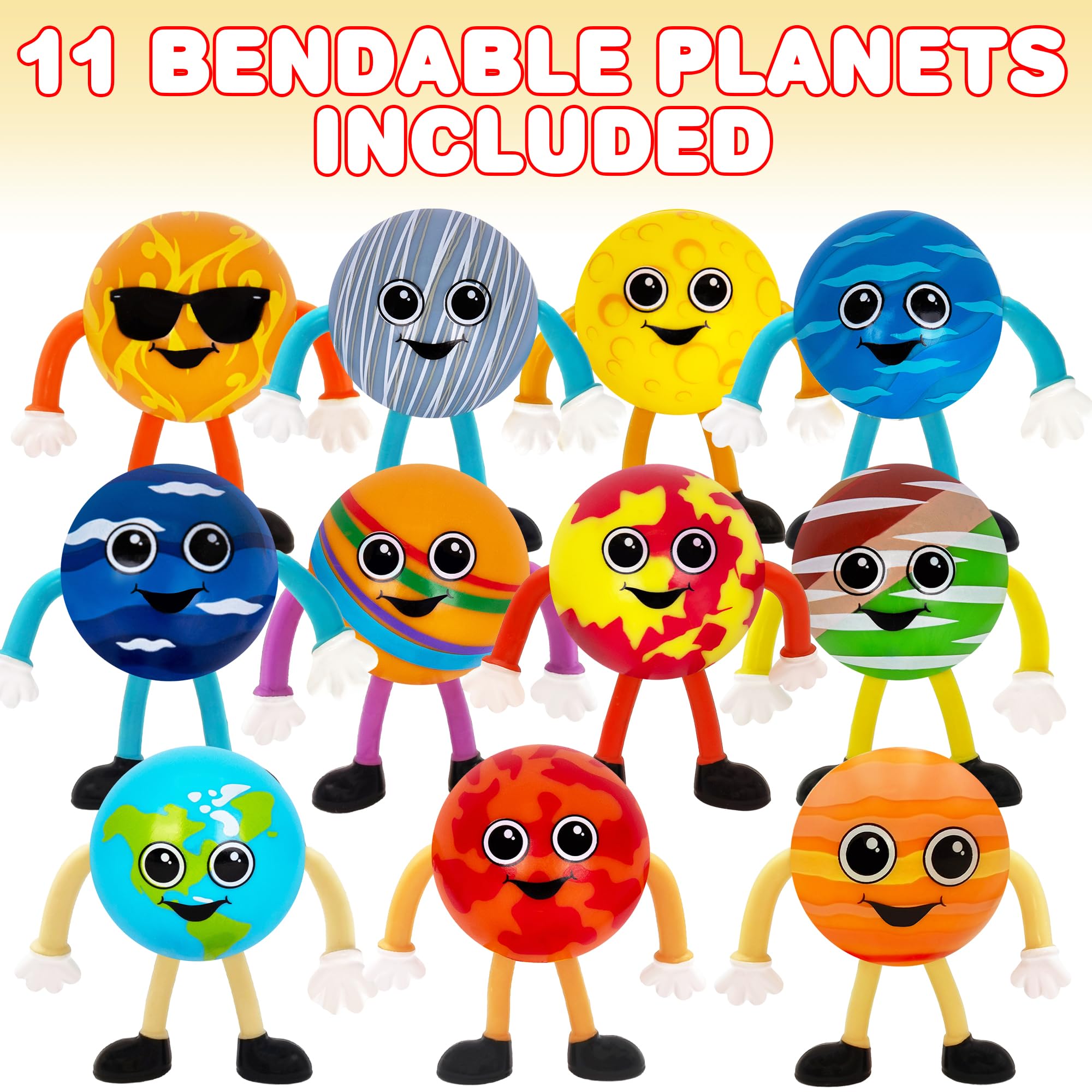 Foto 3 pulgar | Set De 11 Unidades Artcreativity De Bendable Planet Toys Para Niños - Venta Internacional.