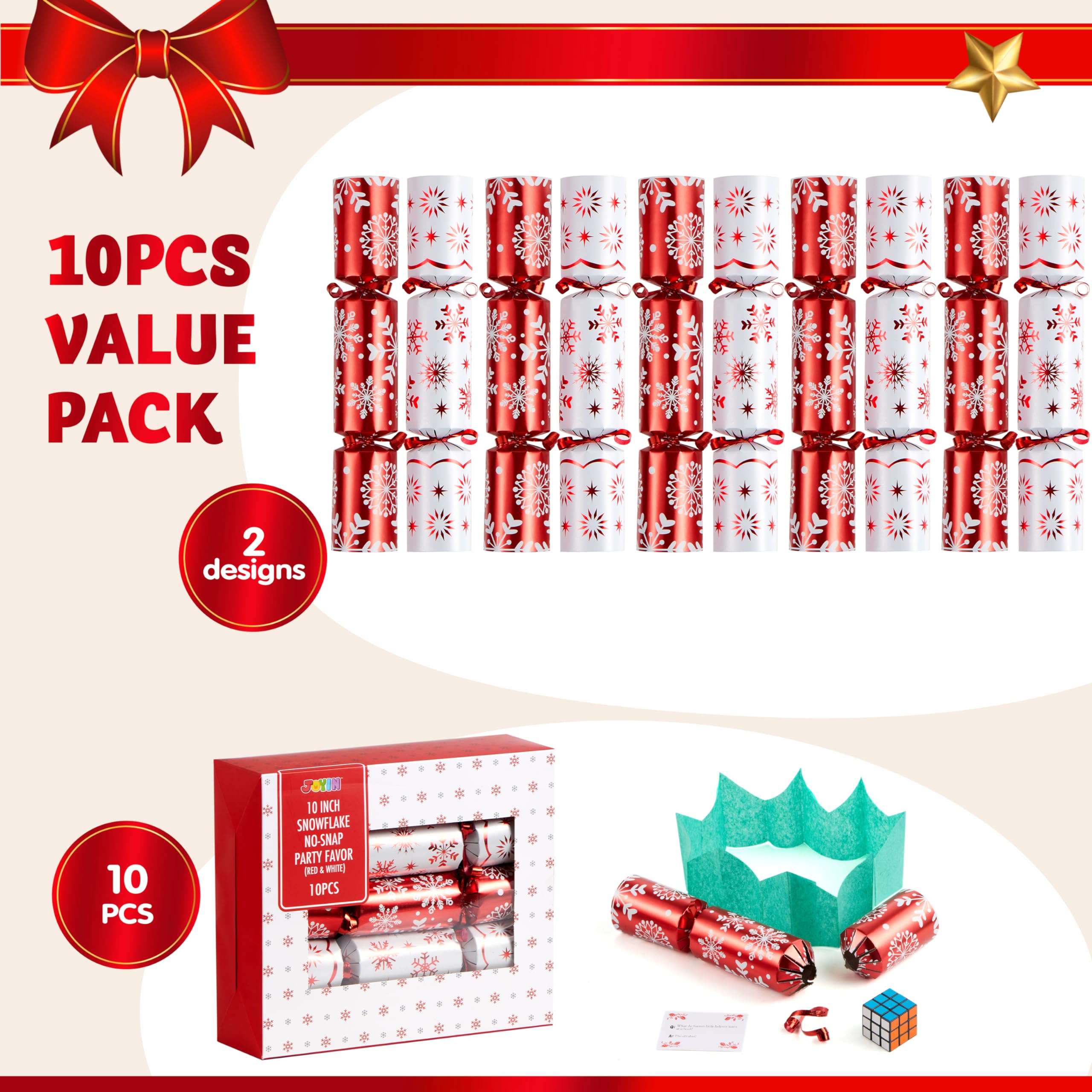 Foto 3 pulgar | Table Favor Joyin Christmas No Snap Con Sombrero Y Regalo, 10 Unidades - Venta Internacional.