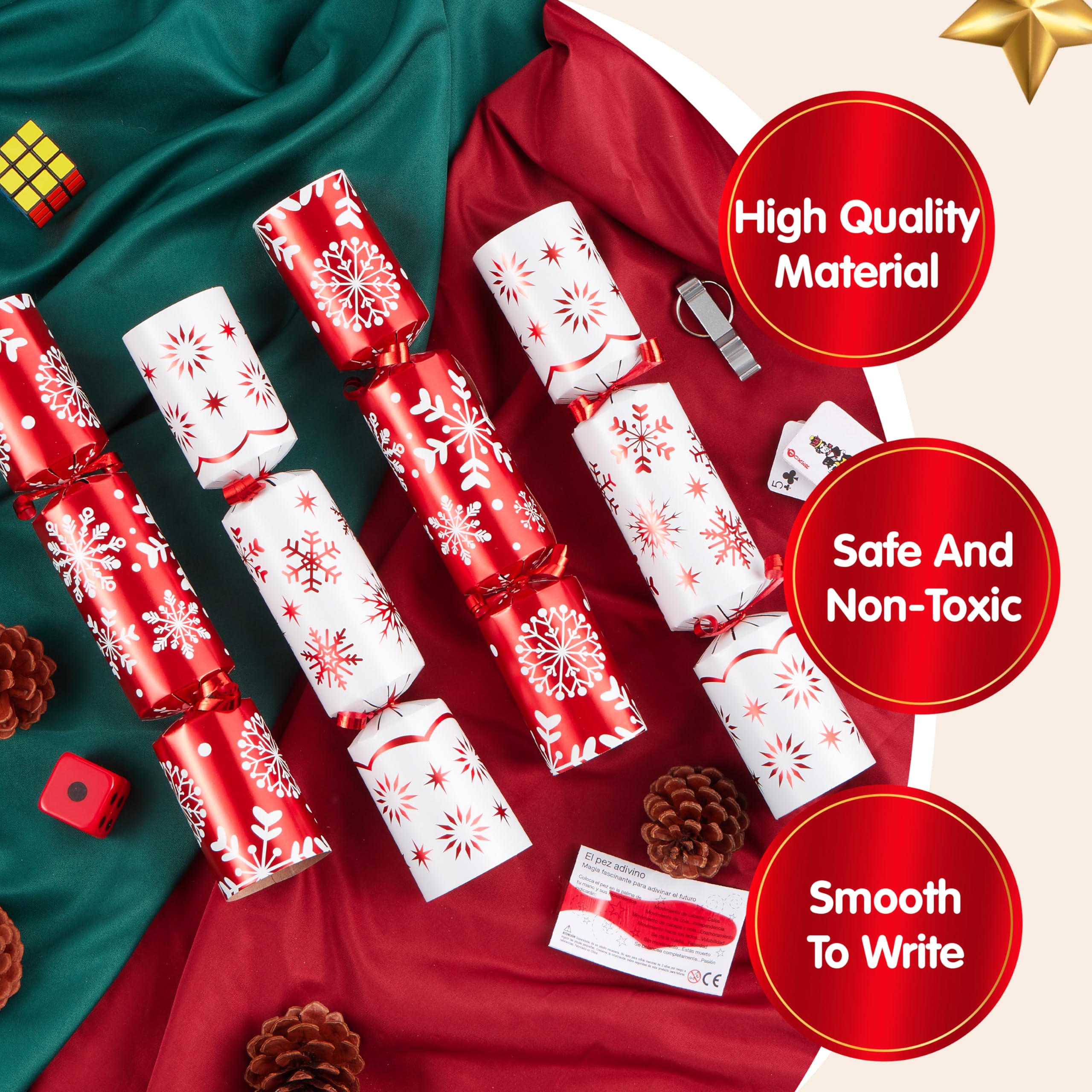 Foto 4 pulgar | Table Favor Joyin Christmas No Snap Con Sombrero Y Regalo, 10 Unidades - Venta Internacional.
