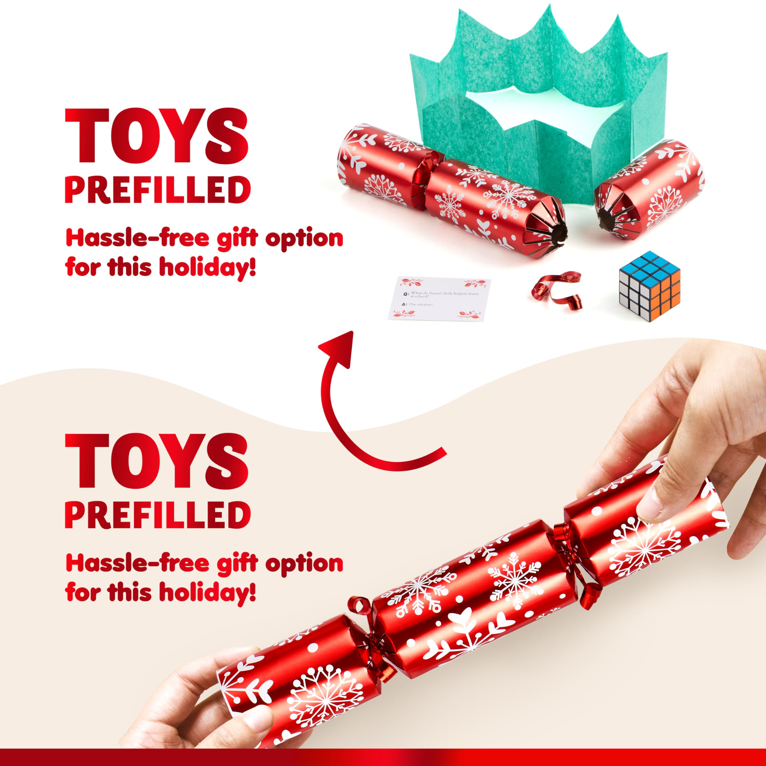 Foto 5 pulgar | Table Favor Joyin Christmas No Snap Con Sombrero Y Regalo, 10 Unidades - Venta Internacional.