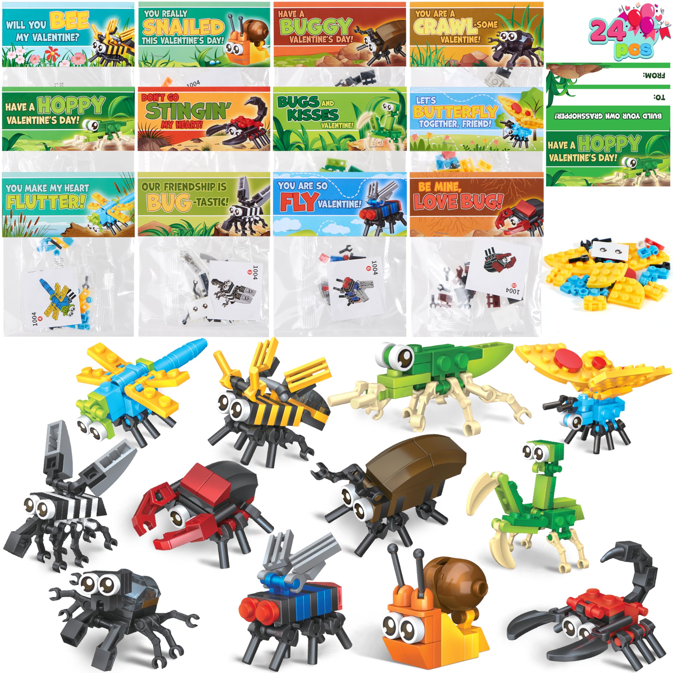 Tarjetas De Regalo Para Fiesta De San Valentín Con Construcción, 24 Paquetes Joyin - Venta Internacional.