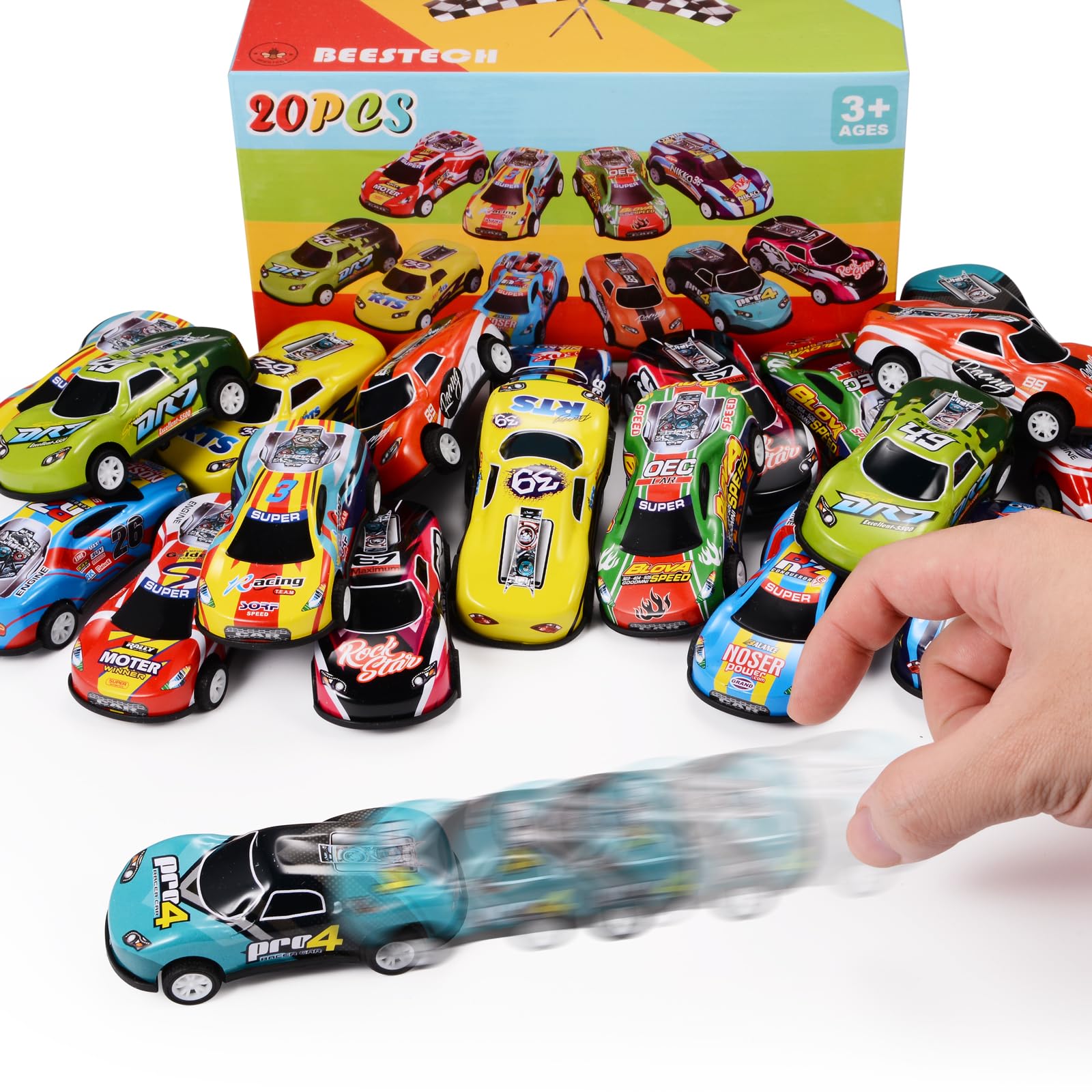 Foto 3 pulgar | Toy Cars Beestech, Con Cierre Retráctil De Metal, 8,6 Cm, 20 Unidades, Para Niños - Venta Internacional.