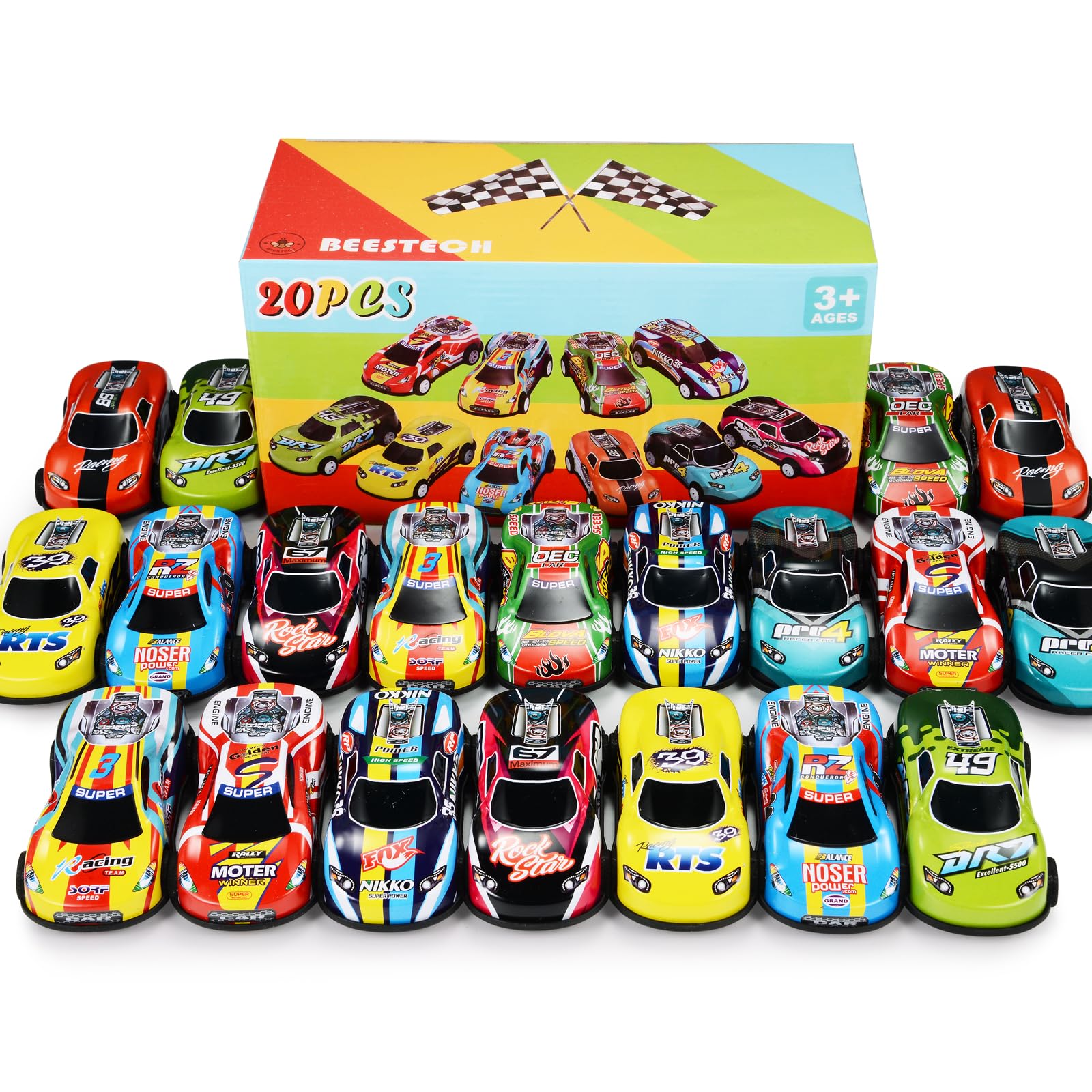Foto 7 pulgar | Toy Cars Beestech, Con Cierre Retráctil De Metal, 8,6 Cm, 20 Unidades, Para Niños - Venta Internacional.
