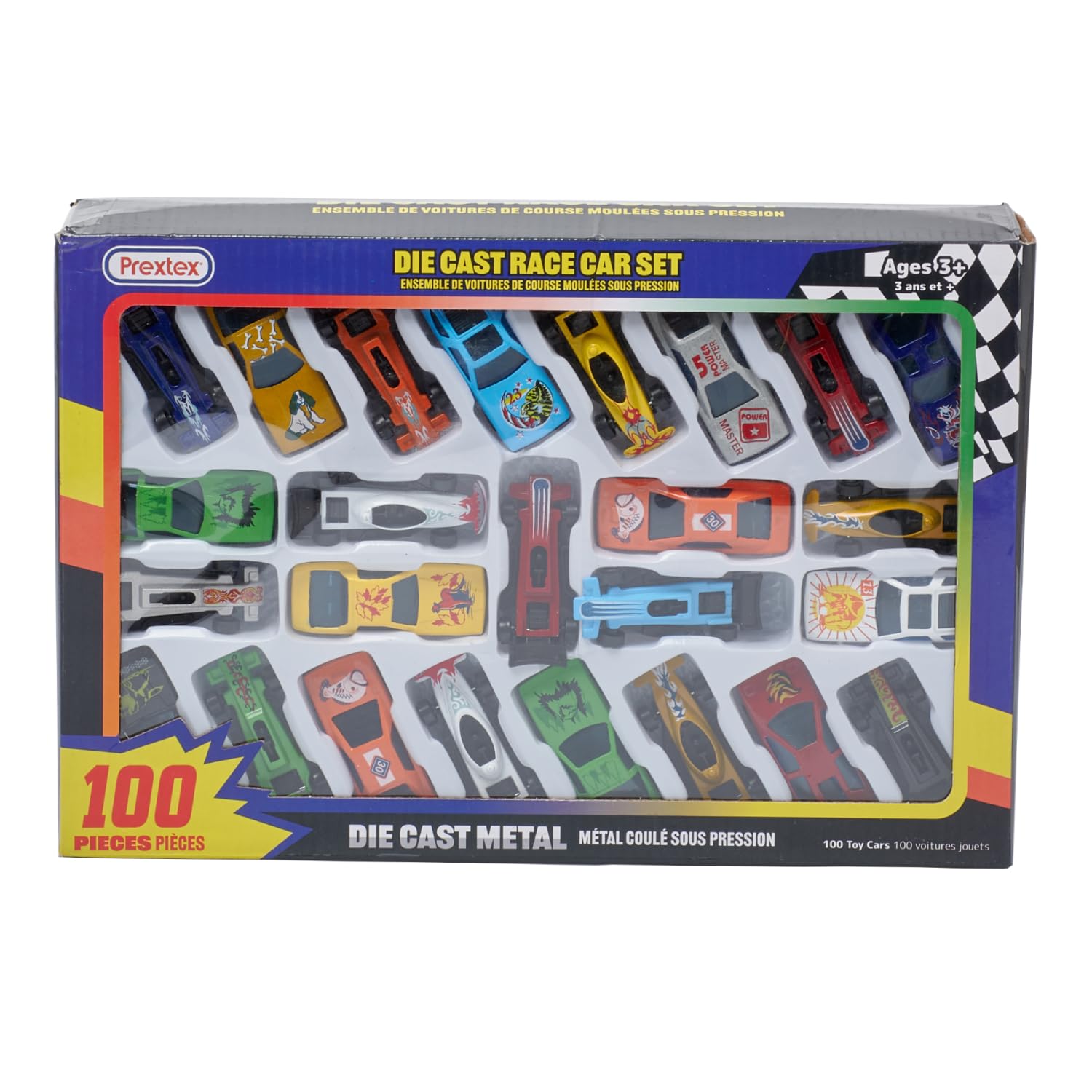 Foto 2 pulgar | Set De Coches De Juguete Prextex Diecast, 100 Unidades, Con Coches De Carreras Y Helicópteros - Venta Internacional.