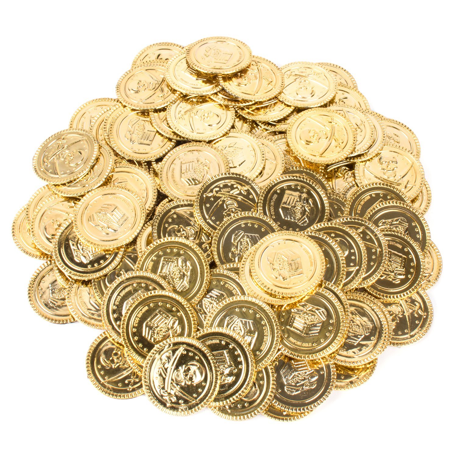 Foto 4 pulgar | Set De Monedas Y Gemas Piratas De Plástico Dorado (240 Piezas) - Venta Internacional.