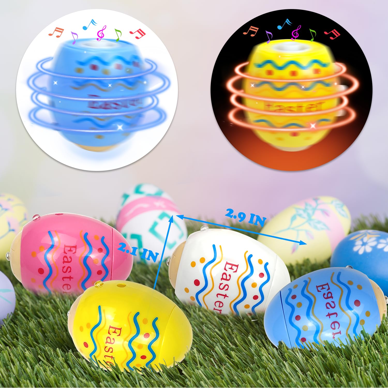 Foto 2 | Peonzas Leetous Para La Fiesta De Pascua Para Rellenar Cestas, 12 Unidades - Venta Internacional.