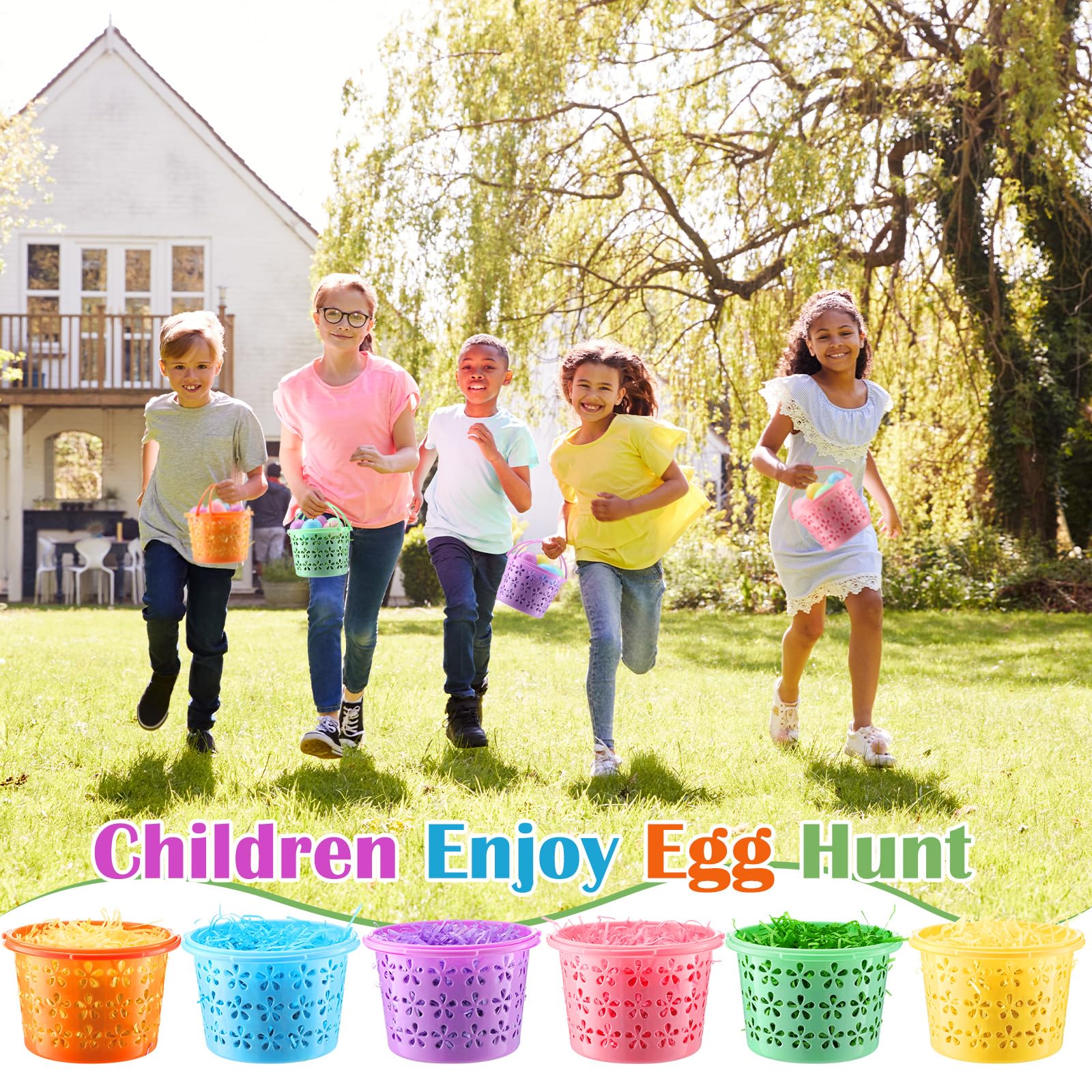 Foto 5 pulgar | Cestas De Pascua Macarrie, 36 Unidades, Para Niños, Con Hierba Y Huevos - Venta Internacional.