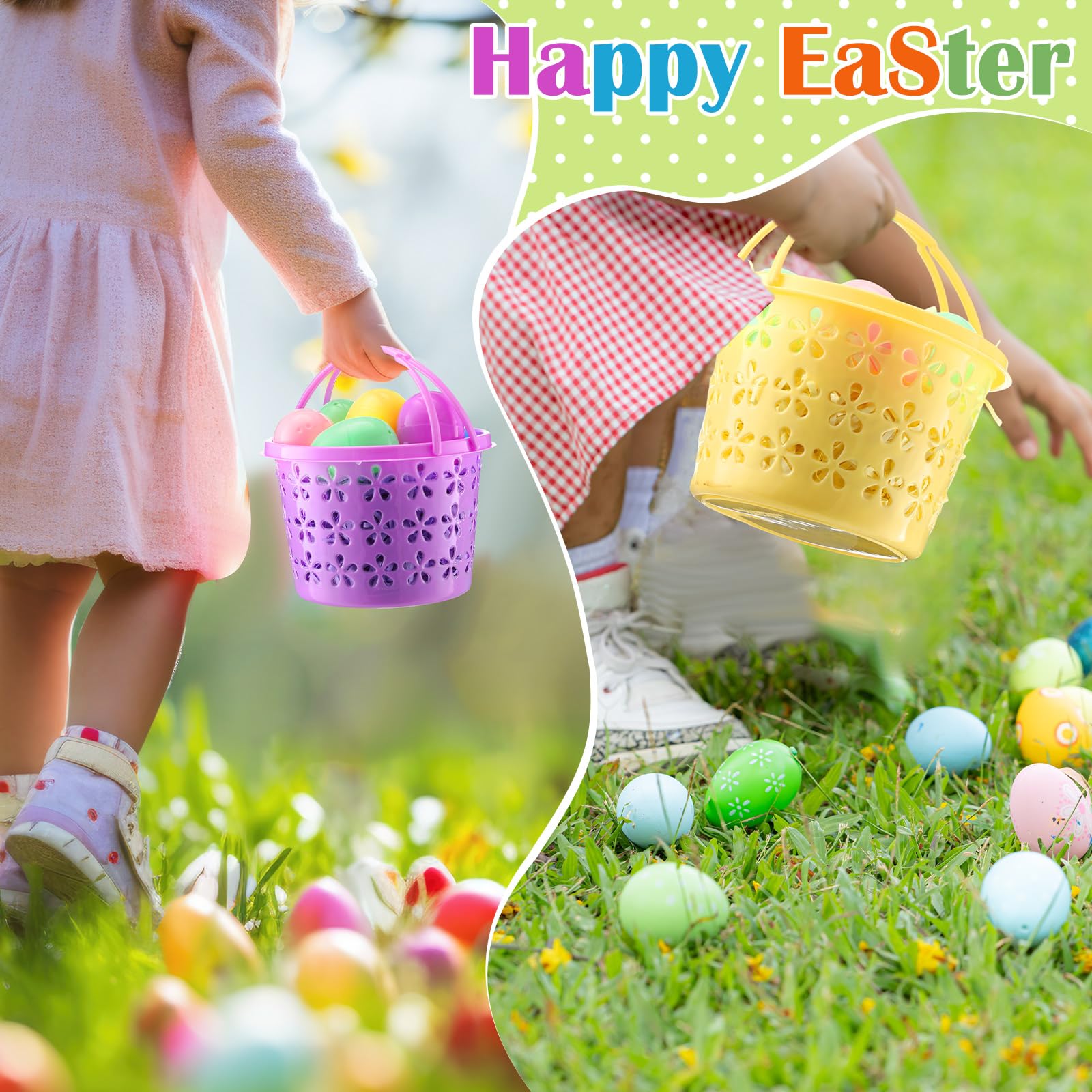 Foto 6 | Cestas De Pascua Macarrie, 36 Unidades, Para Niños, Con Hierba Y Huevos - Venta Internacional.