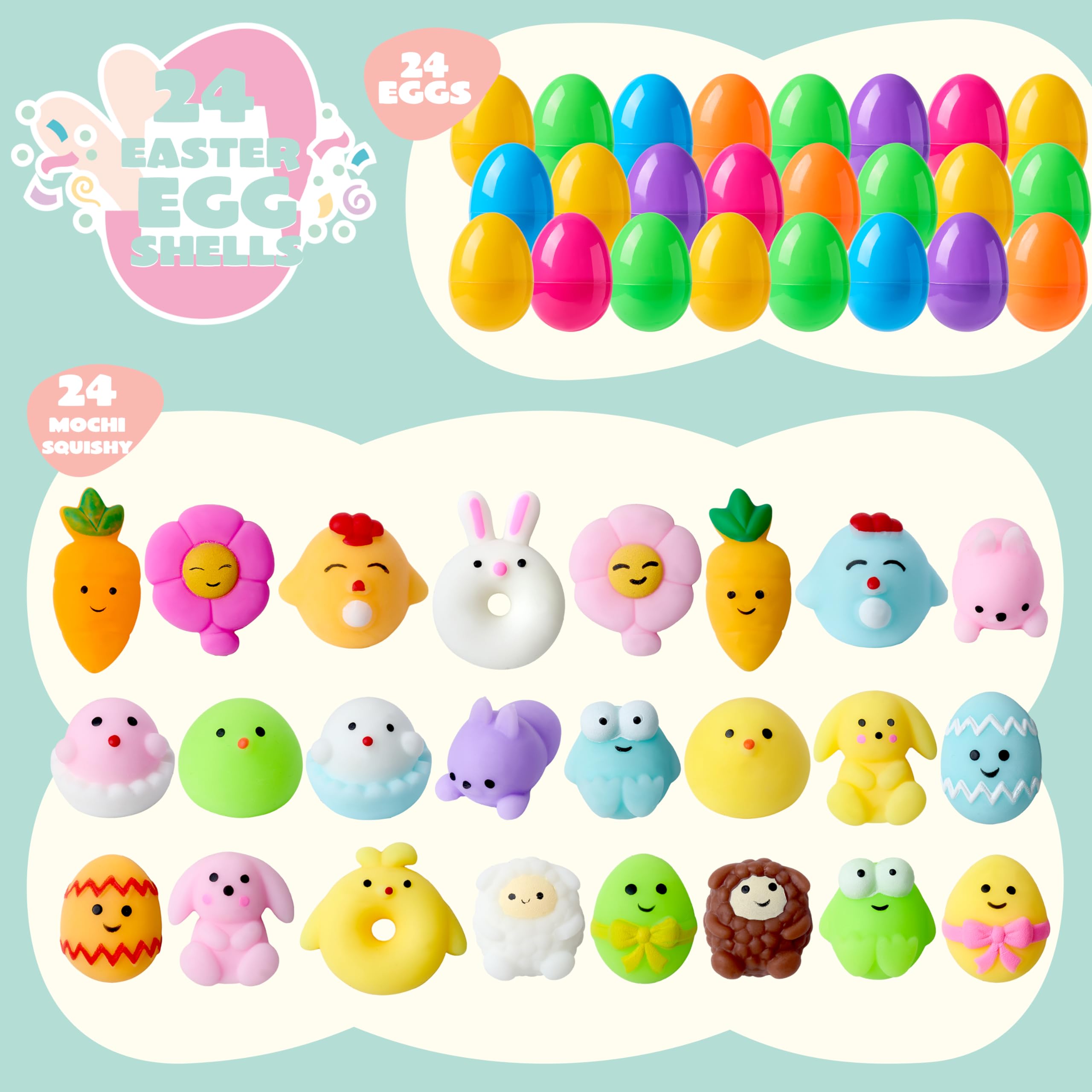Foto 4 pulgar | Huevos De Pascua Precargados Joyin, 24 Unidades, Con Juguetes Mochi Squishy - Venta Internacional.