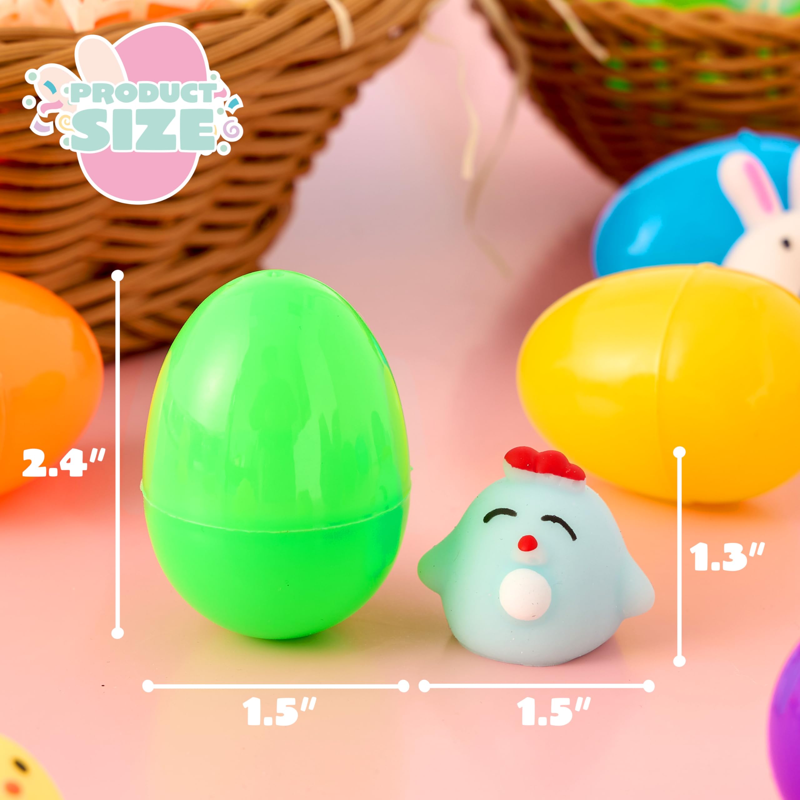 Foto 8 pulgar | Huevos De Pascua Precargados Joyin, 24 Unidades, Con Juguetes Mochi Squishy - Venta Internacional.