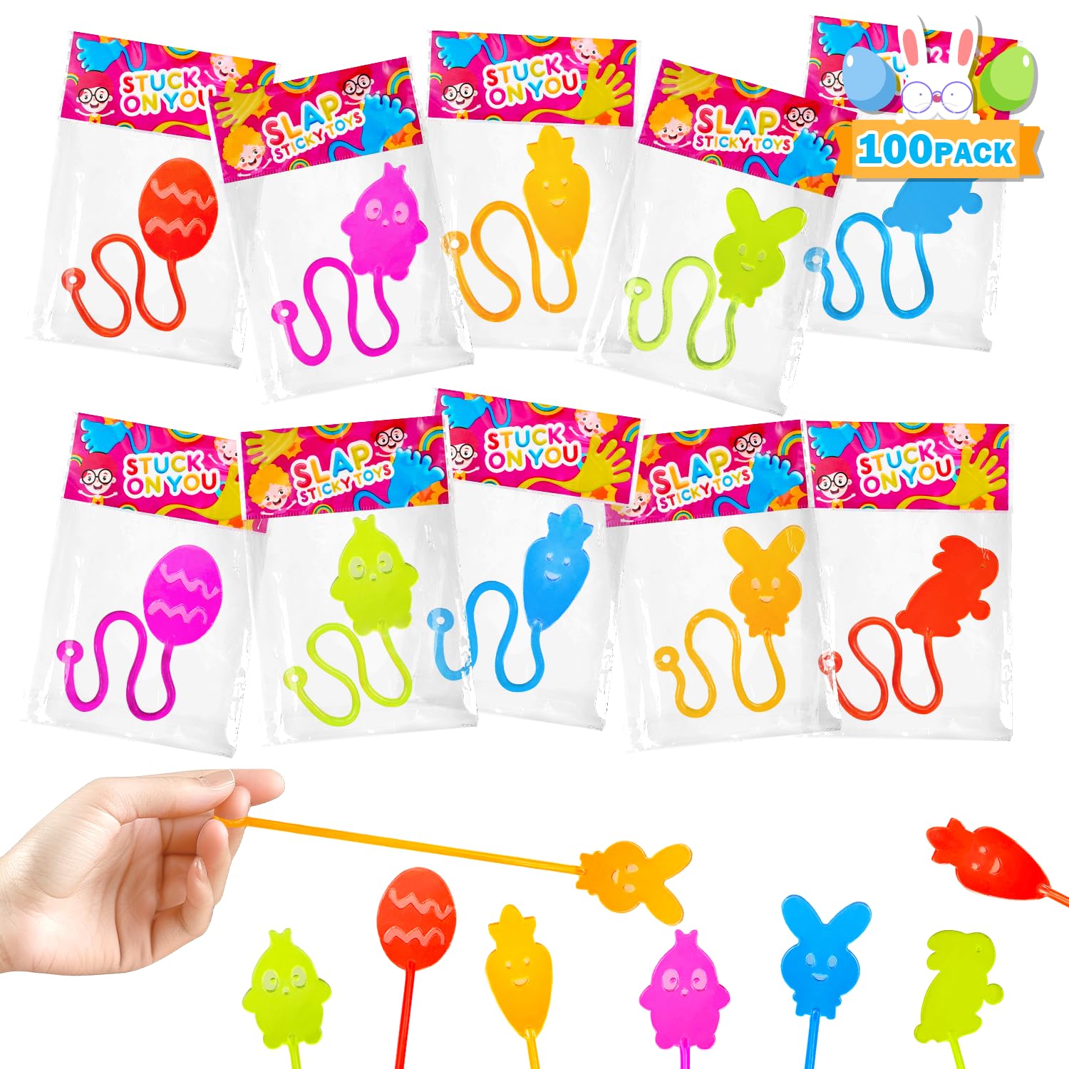 Foto 2 pulgar | Relleno De Huevos De Pascua Wondrus Sticky Hands, Paquete De 100 Unidades Para Niños - Venta Internacional.