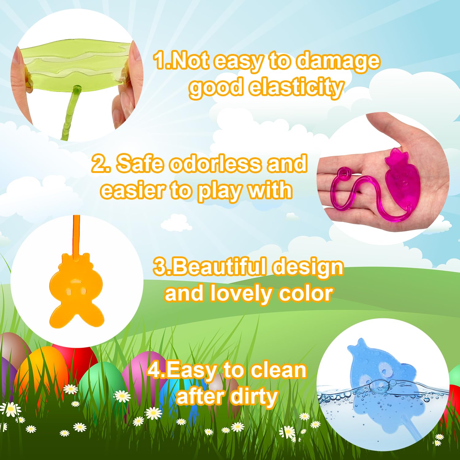 Foto 5 | Relleno De Huevos De Pascua Wondrus Sticky Hands, Paquete De 100 Unidades Para Niños - Venta Internacional.