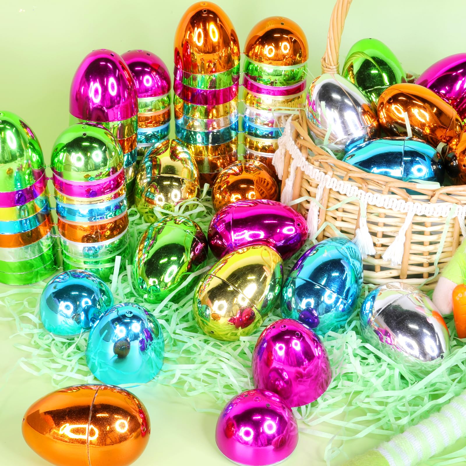 Foto 5 pulgar | Huevos De Pascua Turnmeon, 48 Unidades, 8 Cm, Color Dorado Metalizado, Plástico - Venta Internacional.