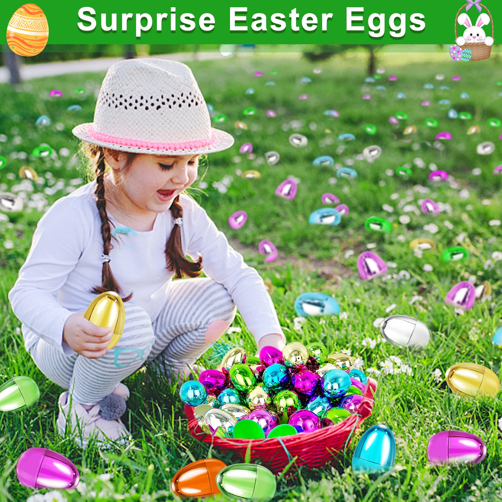 Foto 6 pulgar | Huevos De Pascua Turnmeon, 48 Unidades, 8 Cm, Color Dorado Metalizado, Plástico - Venta Internacional.
